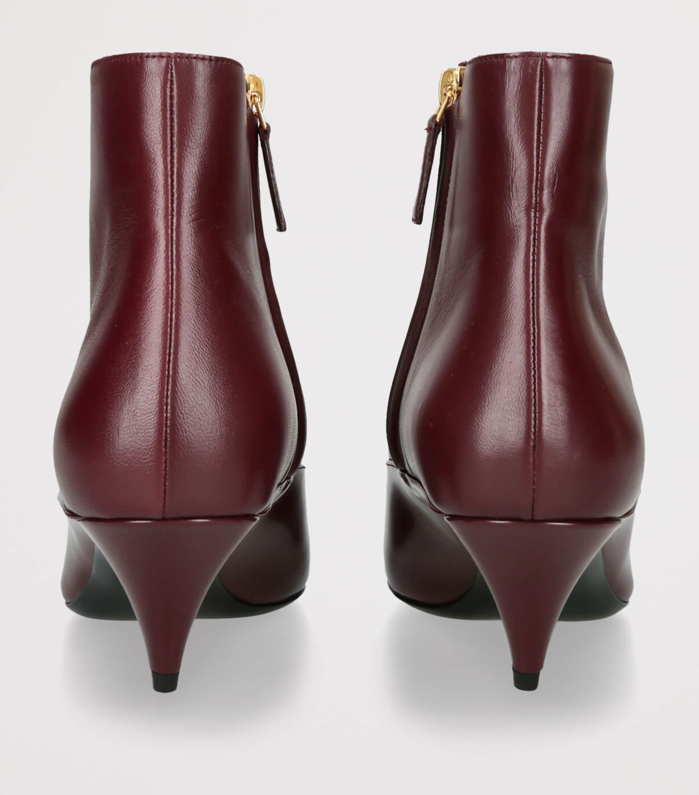 Versace Leather La Medusa Ankle Boots 55 Wine Image 2