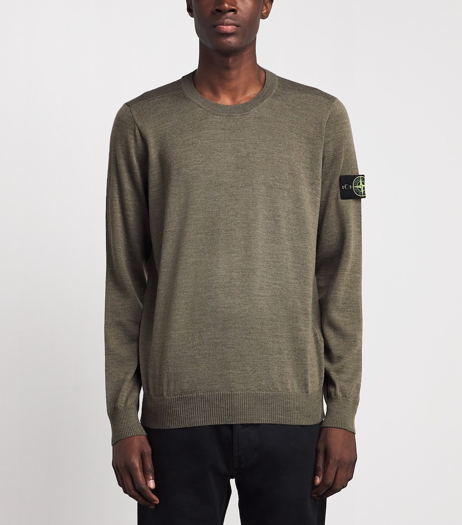 Stone Island Mens Compass Logo Sweater Image 4