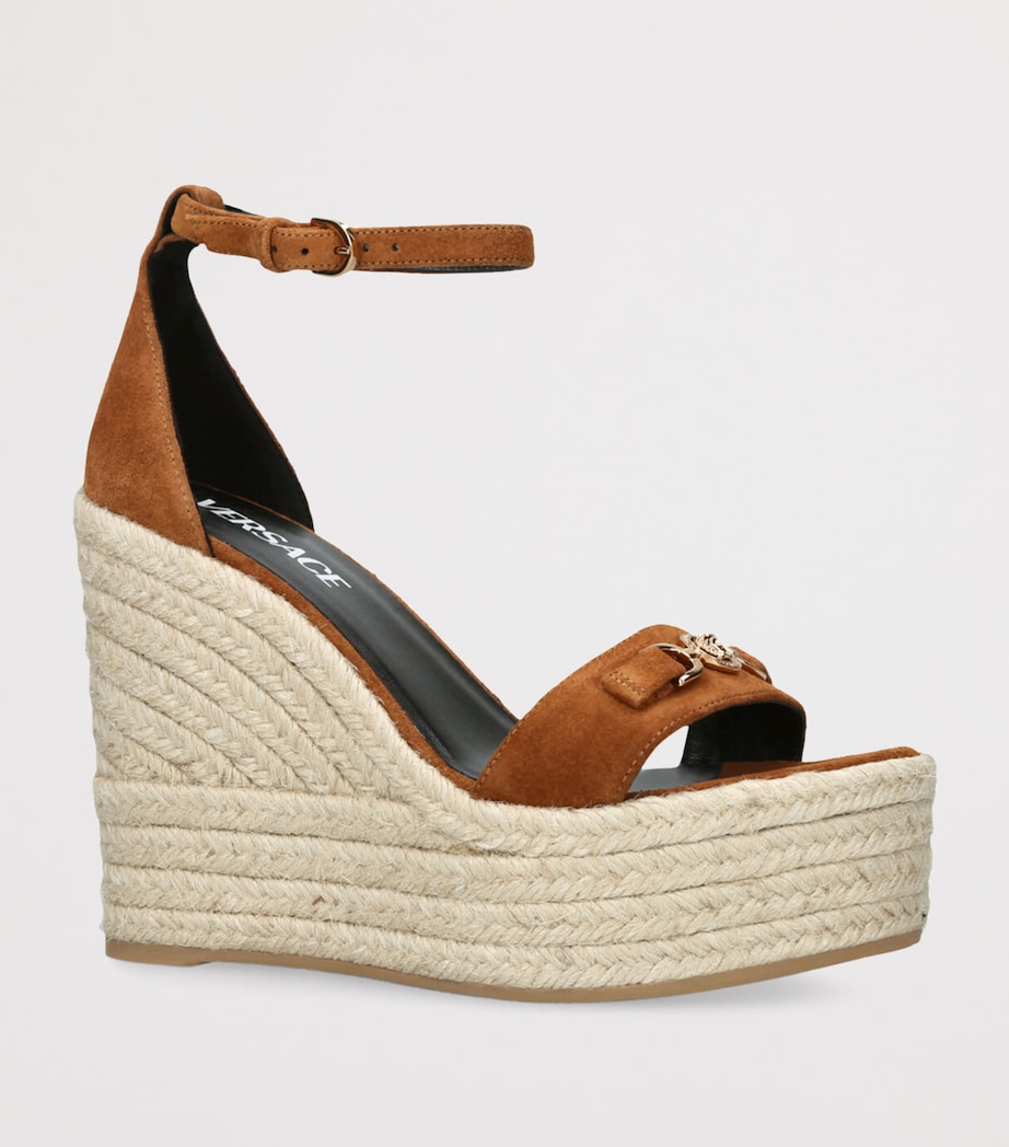 Leather Espadrille Wedges 120 BROWN/OTH Image 3