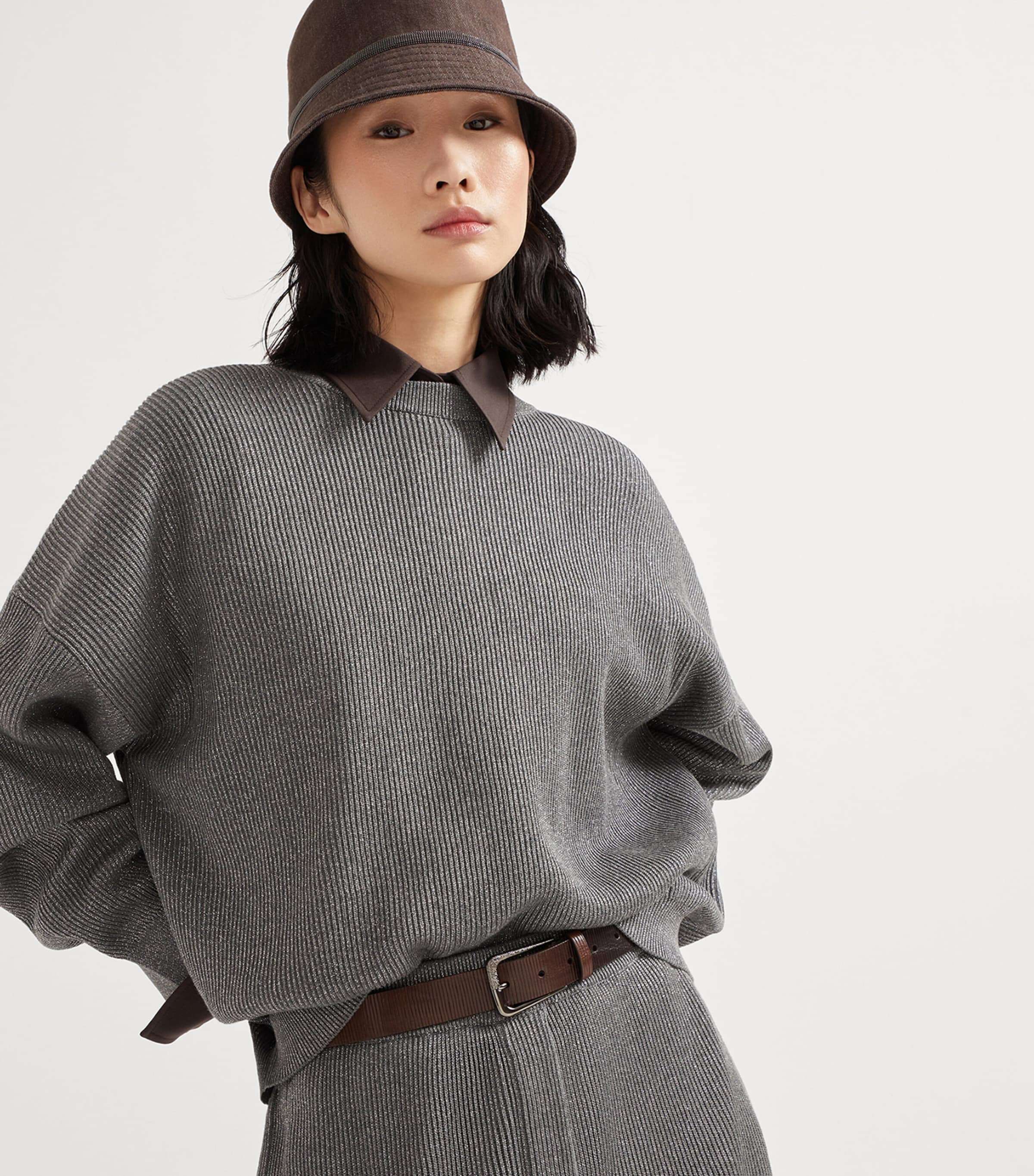 Cotton-Blend Sparkling Vanisé Sweater CXP07 Image 5