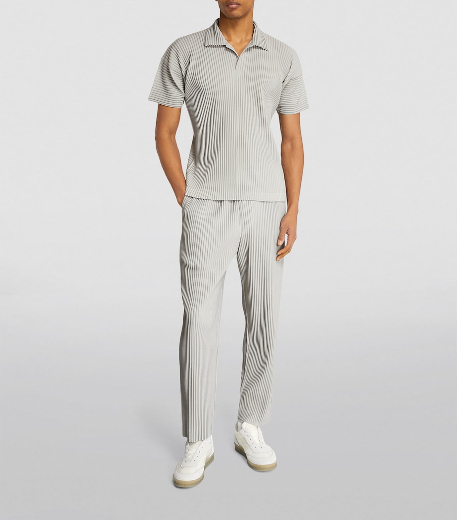 Pleated Polo Shirt 11 LIGHT GRAY Image 2