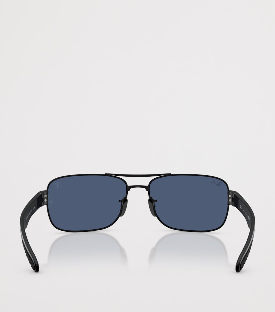 Ray-Ban RB3763M Scuderia Ferrari Collection Square Sunglasses Black Image 4
