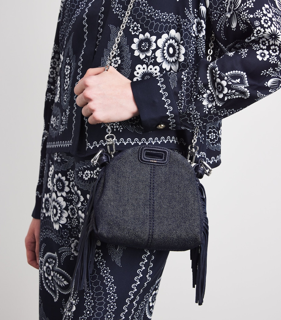 Micro Denim Miss M Shoulder Bag NAVY Image 5