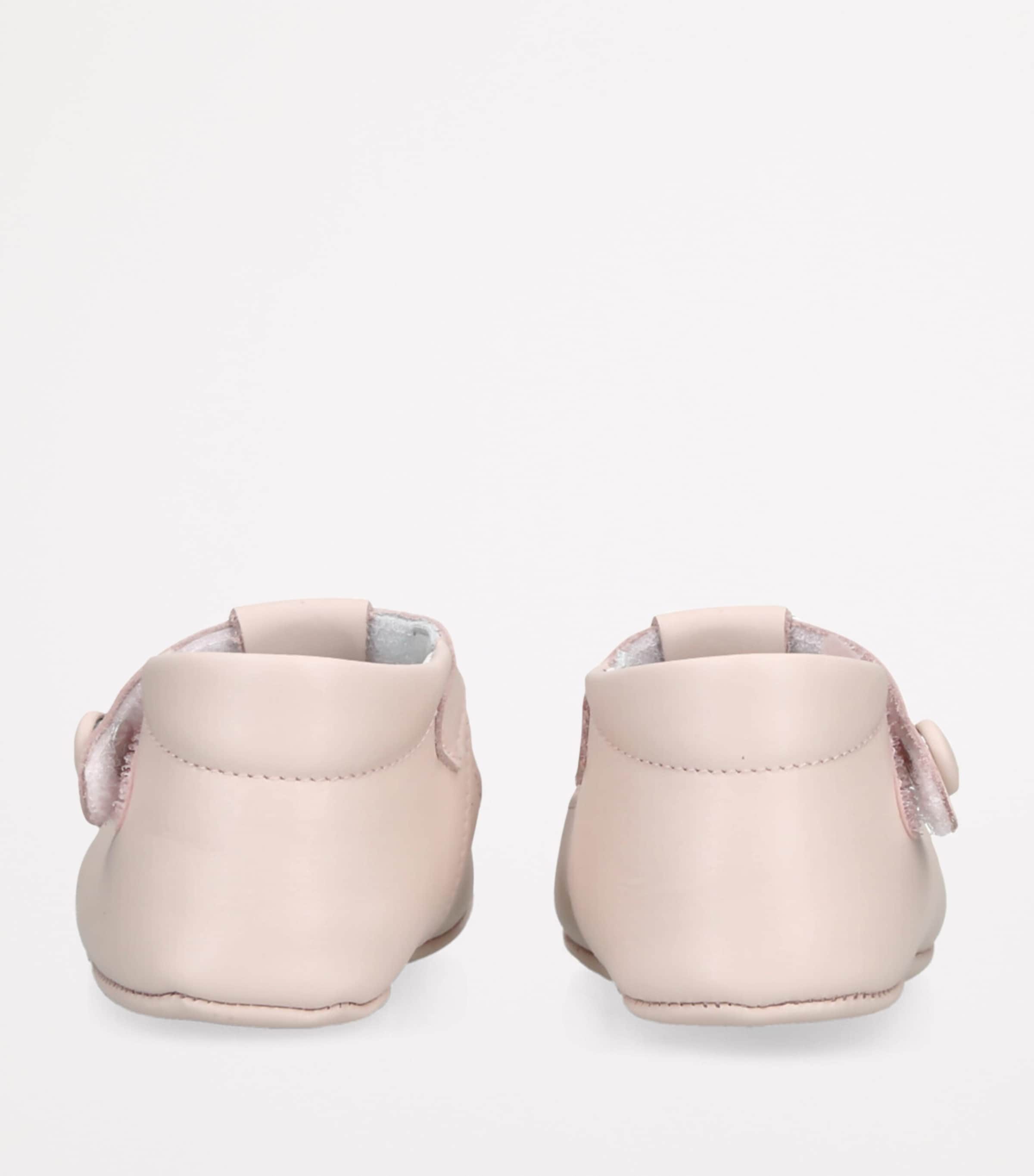 Leather Poppie Crib Shoes PALE PINK Image 2