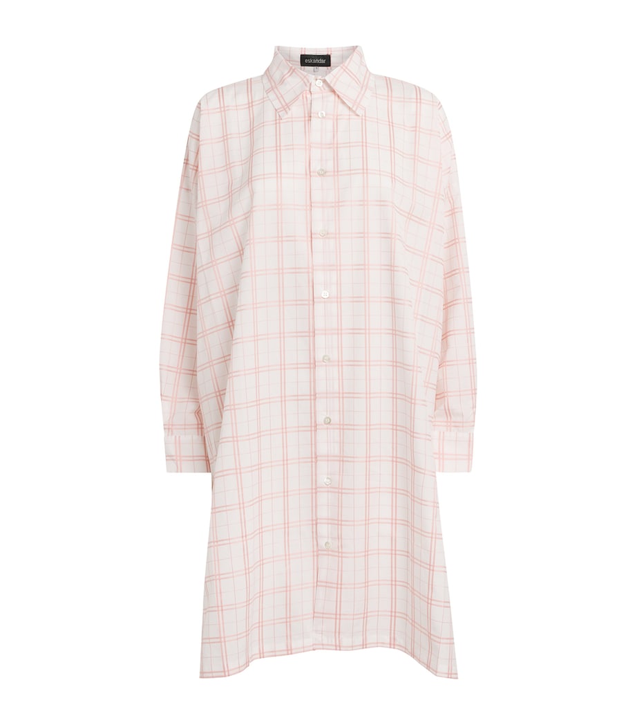 Jacquard Check Wide A-Line Shirt PNKCHK Image 1