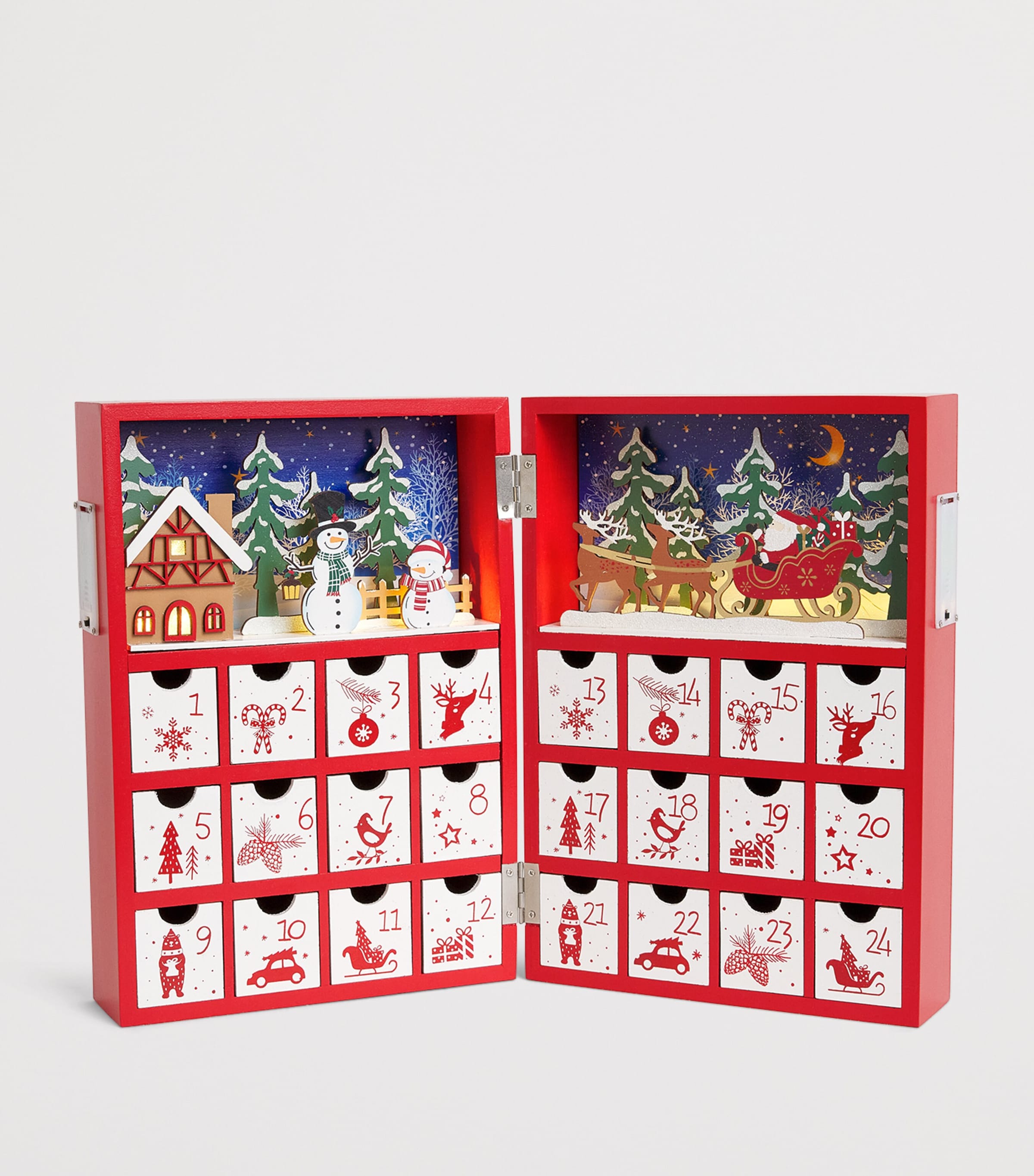 Wooden Christmas Advent Calendar MULTI Image 3