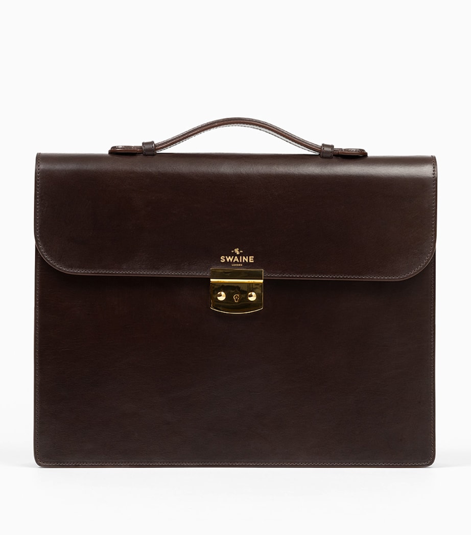 Leather Mayfair Briefcase HAVANA Image 1
