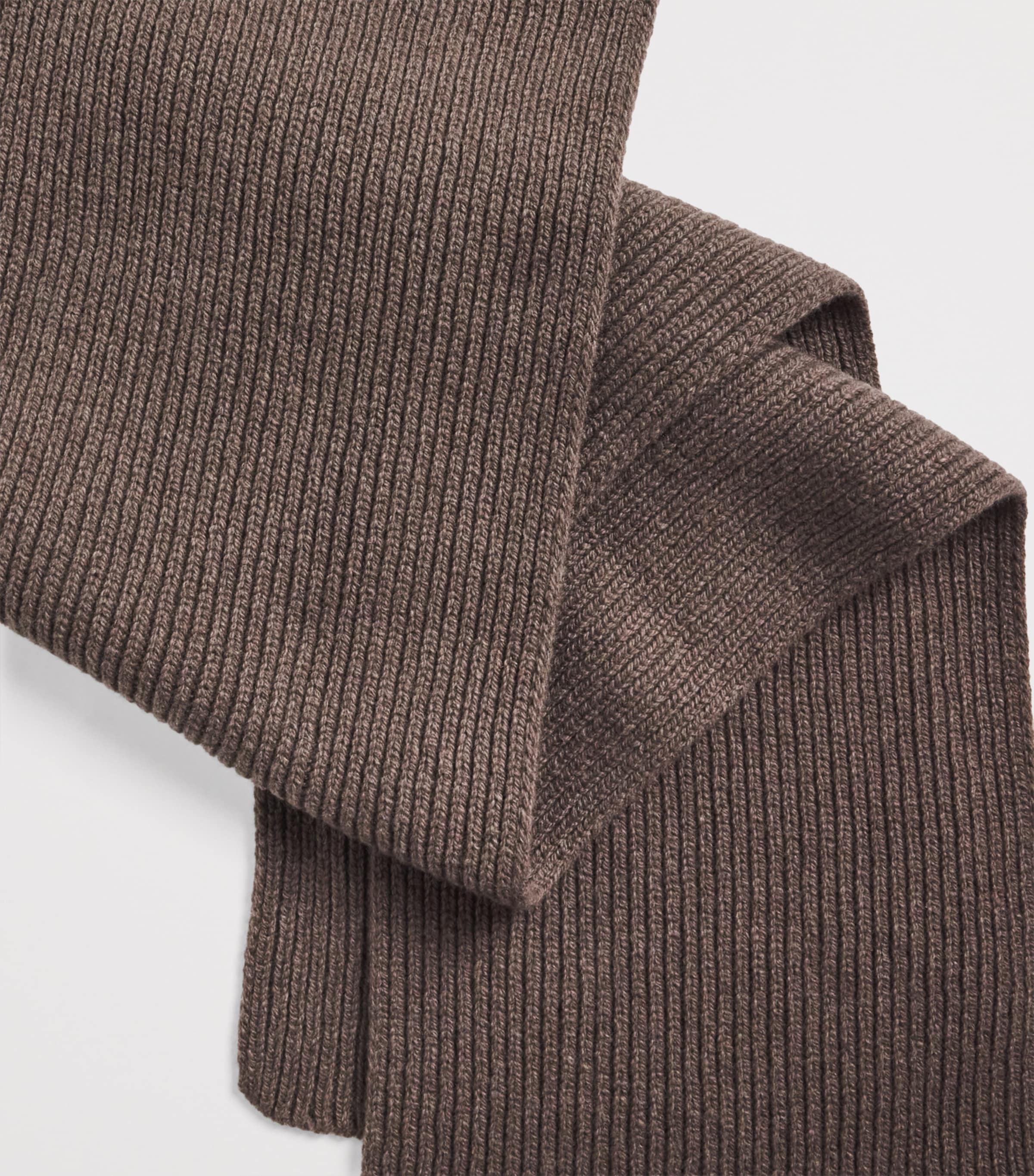John Smedley Beige Cashmere-Wool Ribbed Scarf | Harrods US