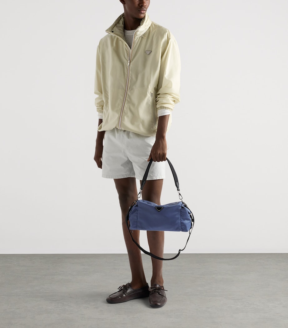 Prada Re-Nylon-Leather Explore Messenger Bag Blue Image 2