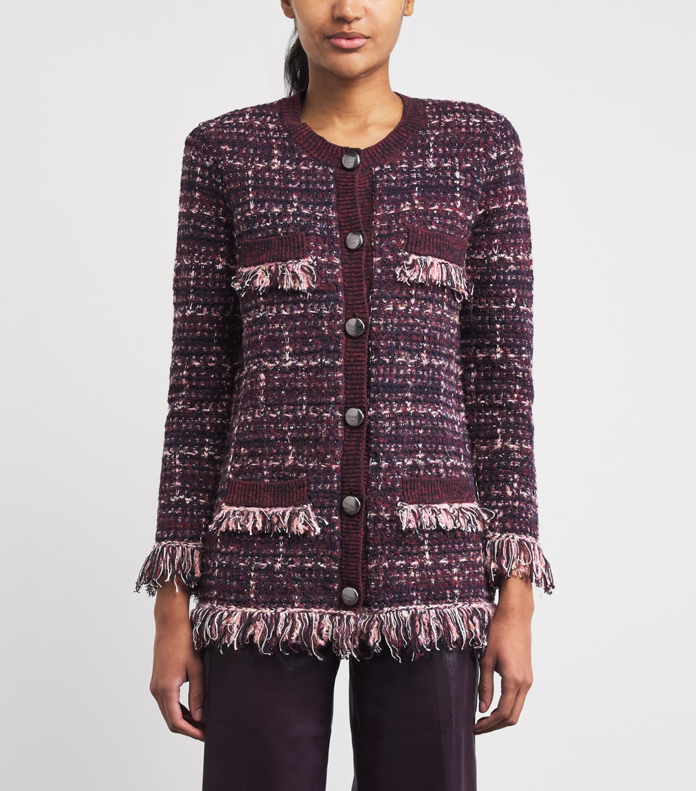 Cotton-Blend Kastoria Cardigan BLCK/DK MLBC/MDNGHT Image 3