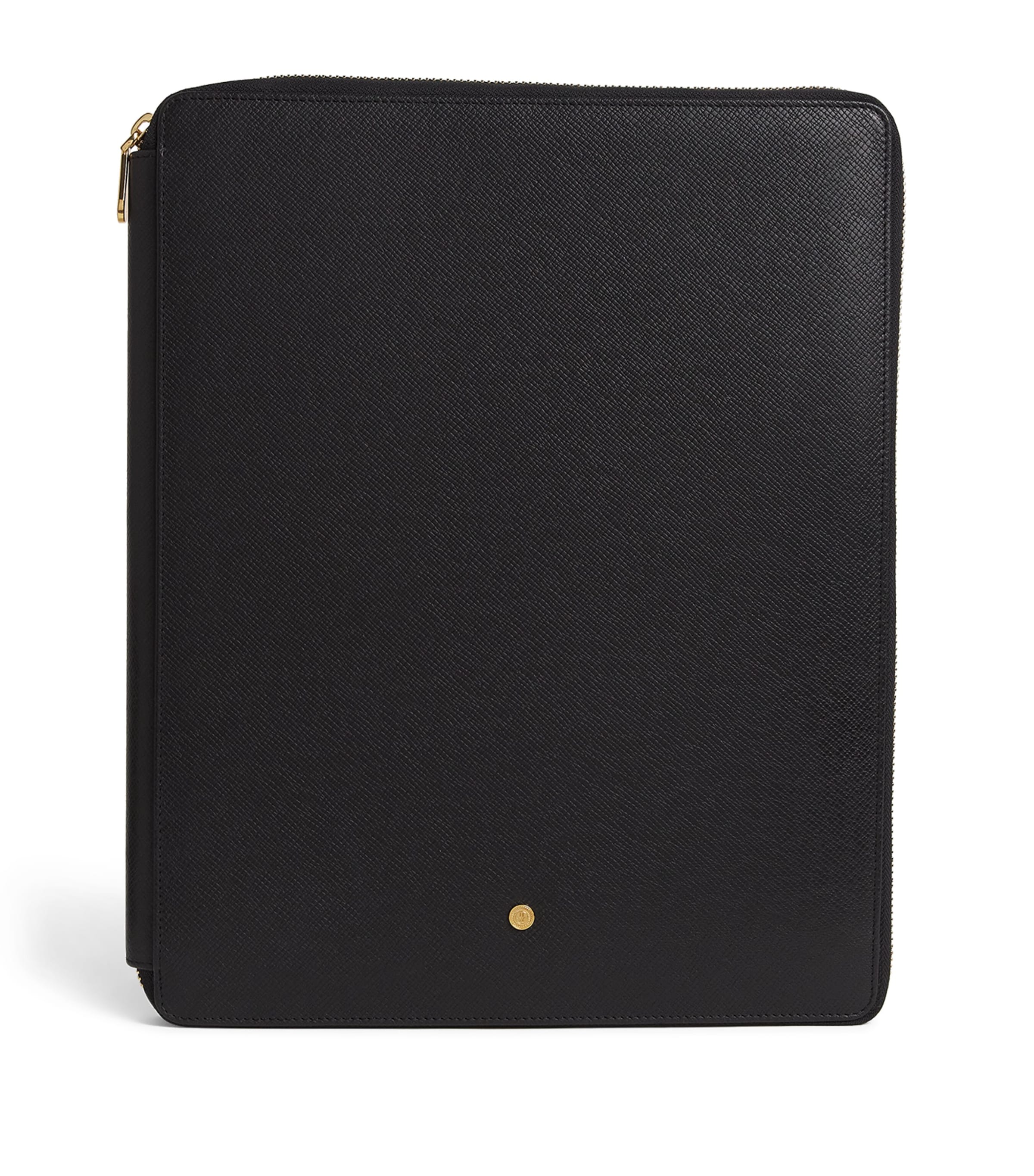 Harrods Leather Writing Folder In Black