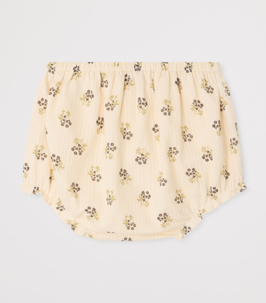 Bonpoint Cotton Floral Bloomers (3-18 Months) Fleurs Ecru Image 2