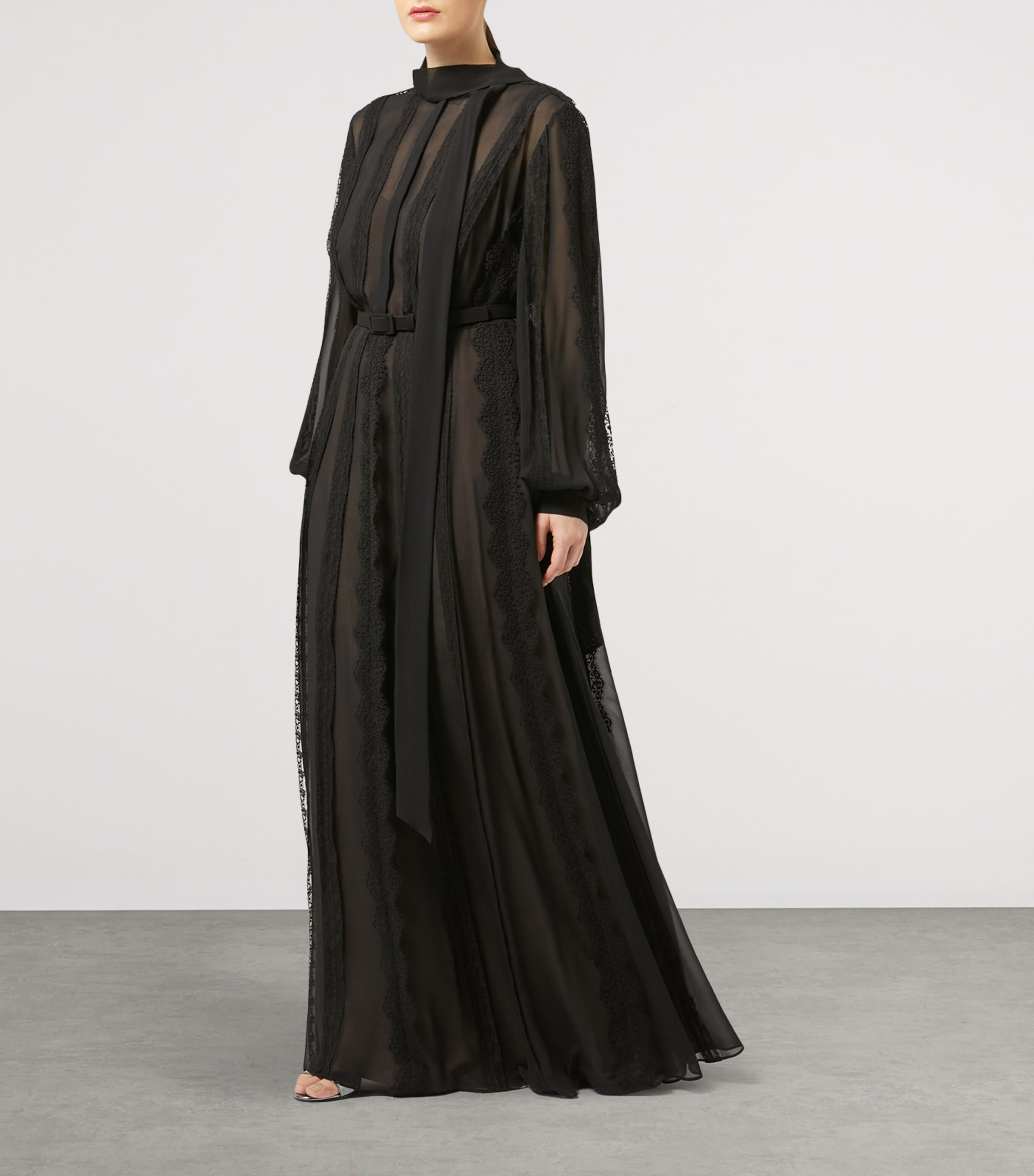 Silk Maxi Dress BLACK Image 4