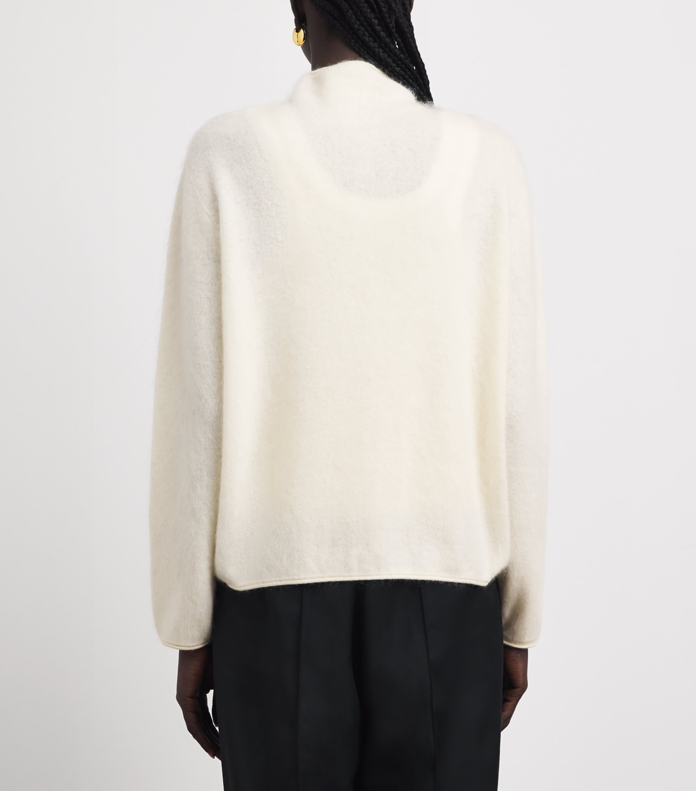 Voranida Womens Wool-Cashmere Maris Cardigan Ecru Image 5