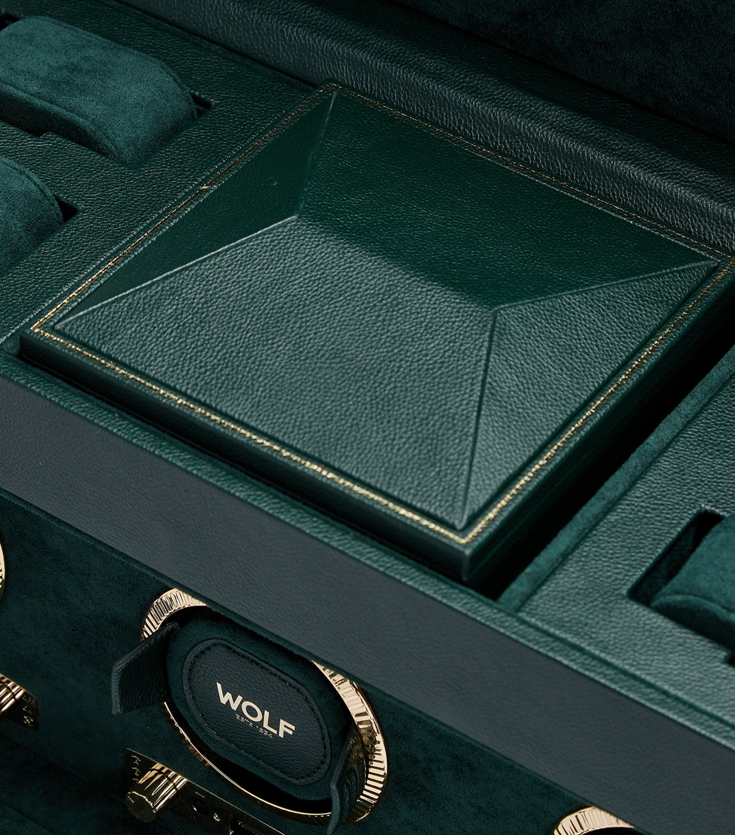 Vegan Leather Triple Watch Winder GREEN Image 5