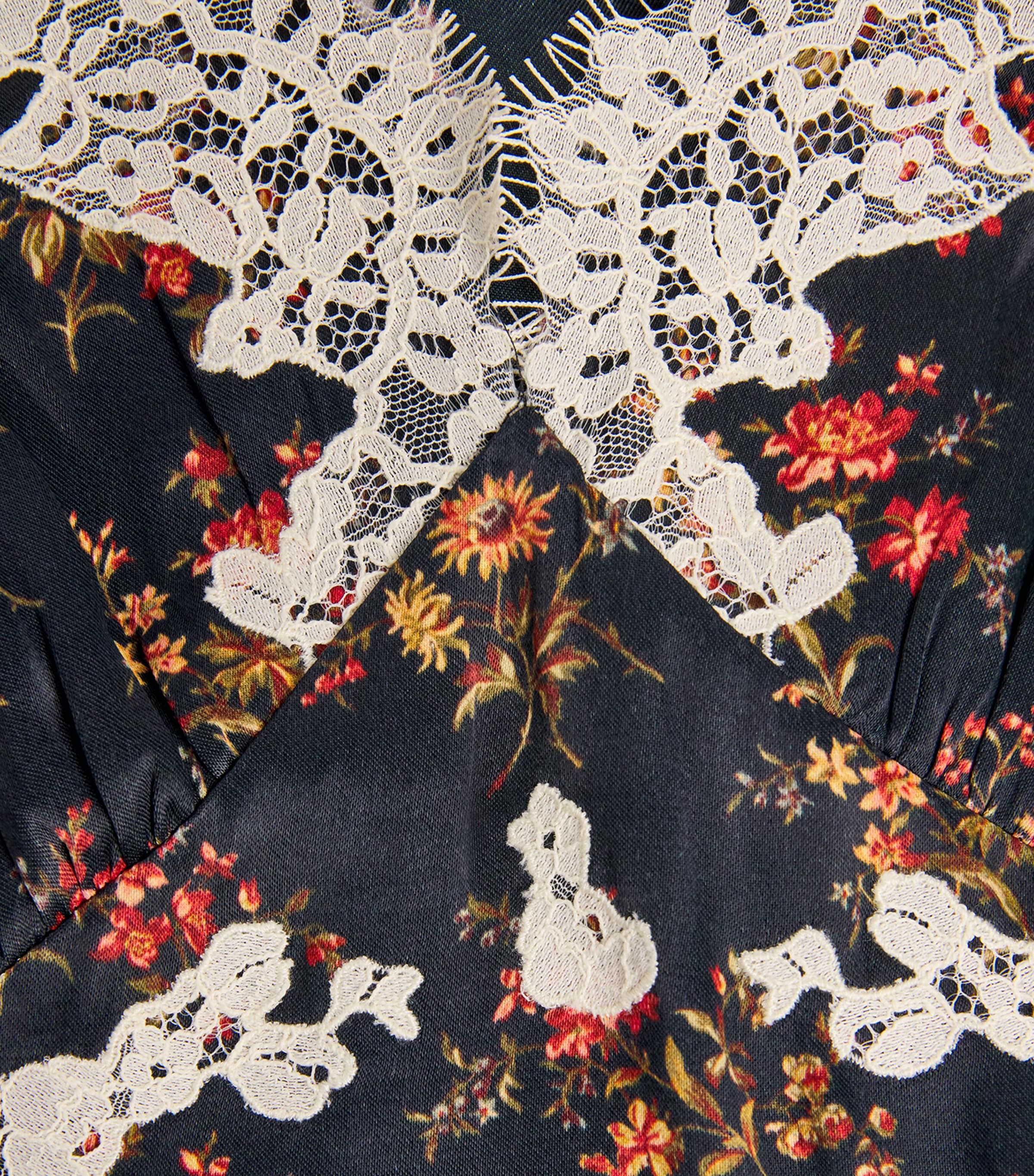 Satin Floral Coraline Midi Dress FLEUR DU PALAIS Image 5