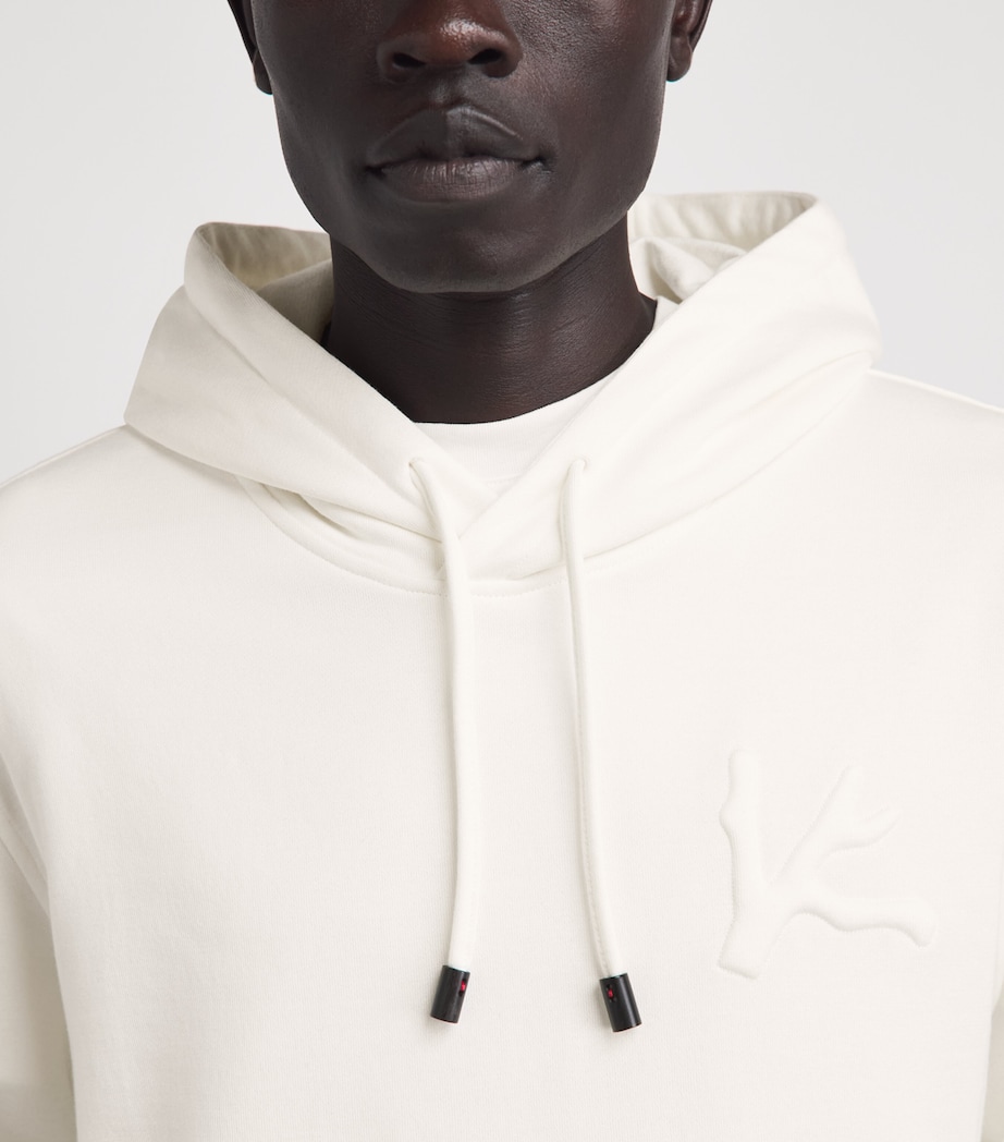 Isaia Mens Embossed Logo Hoodie Image 3