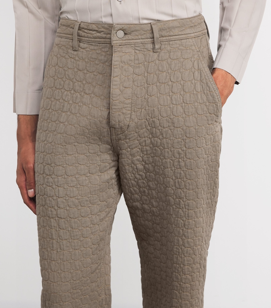 Cotton Quilted Circle Trousers SAND Image 6