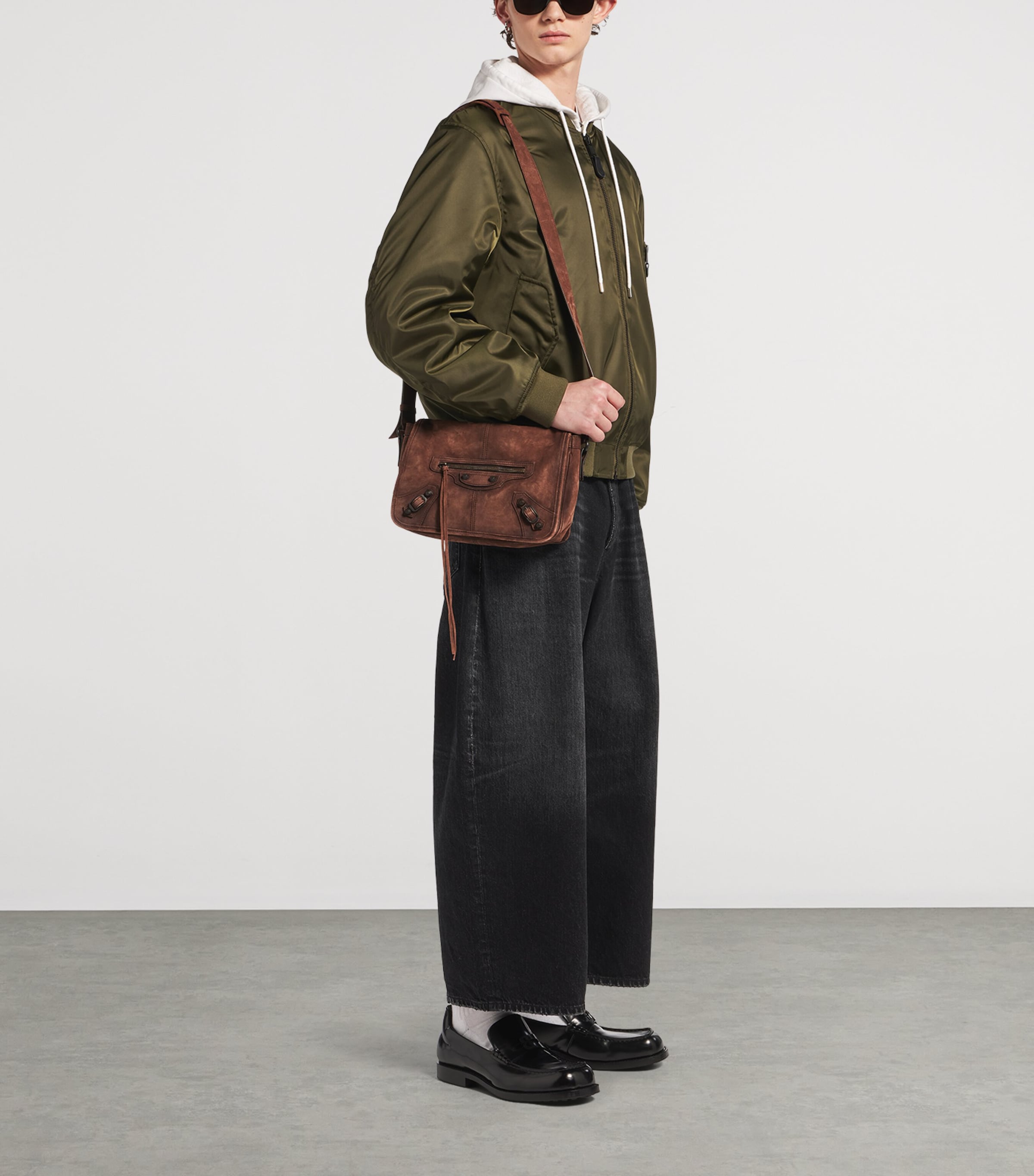 Balenciaga Suede Le City Messenger Bag Image 2