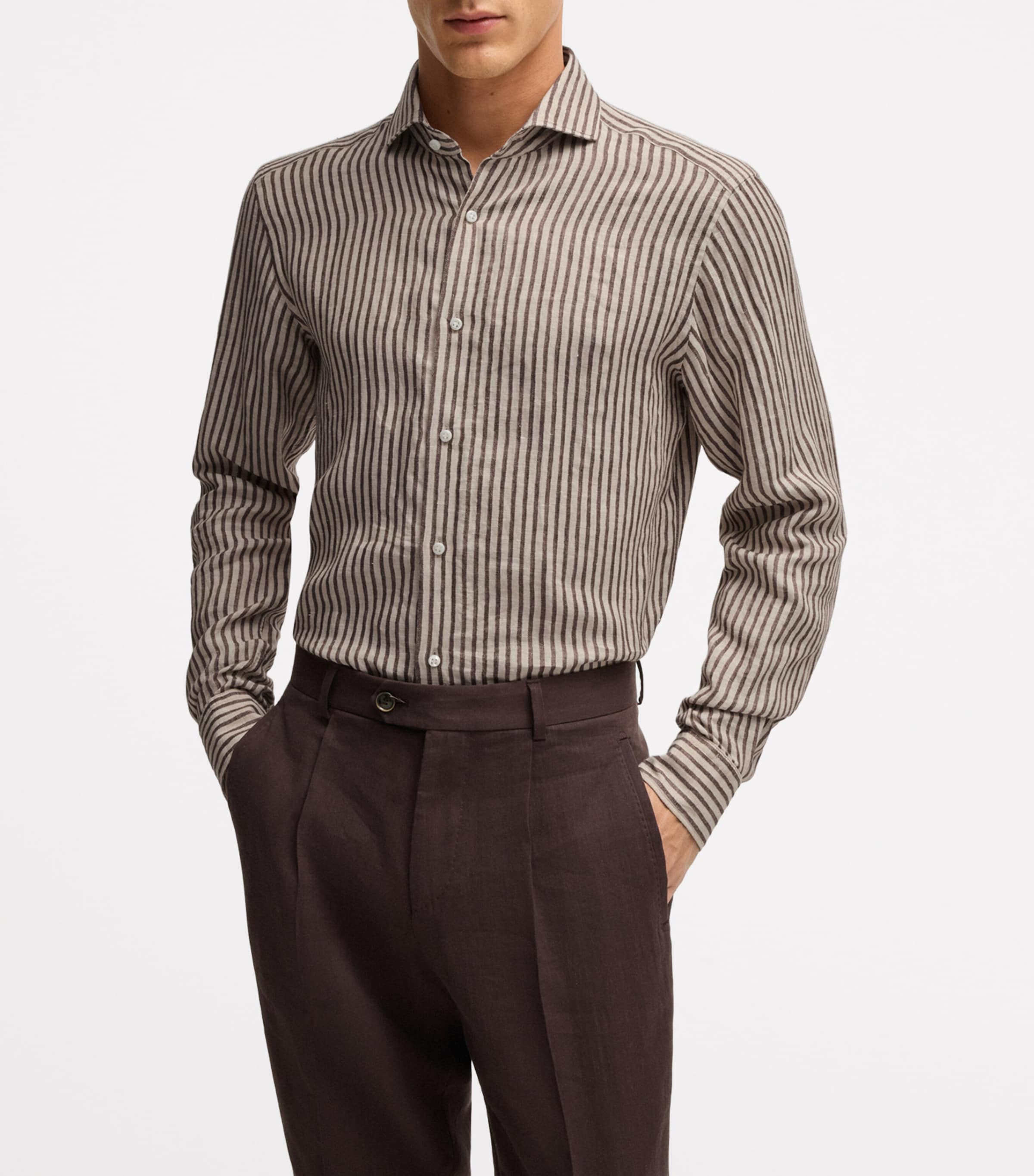 Linen Striped Shirt 203 Image 2