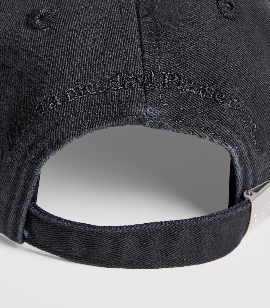 Organic Canvas Baseball Cap 099 BLACK Image 4