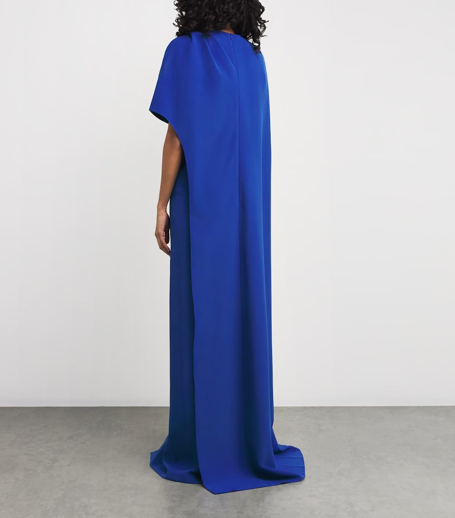Crepe Contessa Cape Gown SKIATHOS BLUE Image 3