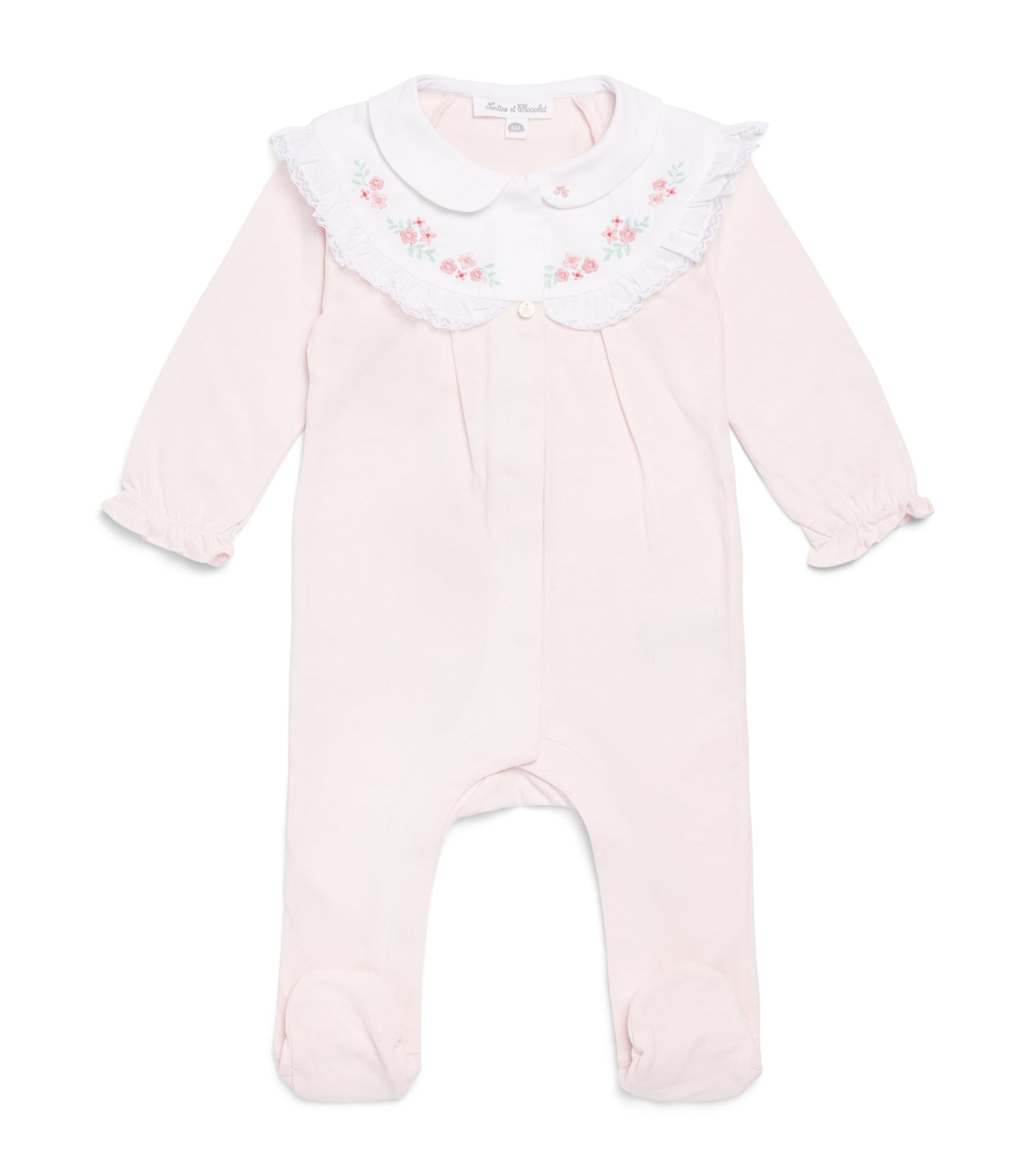 Tartine et Chocolat Embroidered Collar All-In-One (0 Months-2 Years) Light Pink Image 1