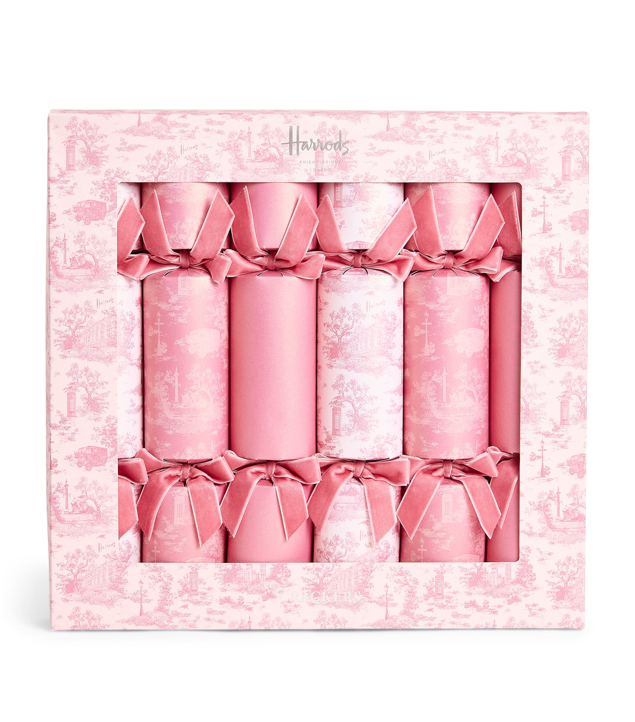 Harrods Toile Christmas Crackers In Pink