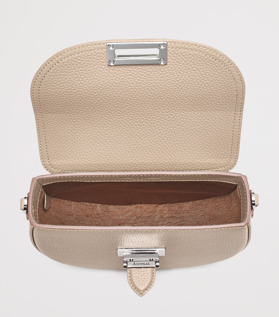 Aspinal Of London Leather Portobello Cross-Body Bag Taupe Image 4