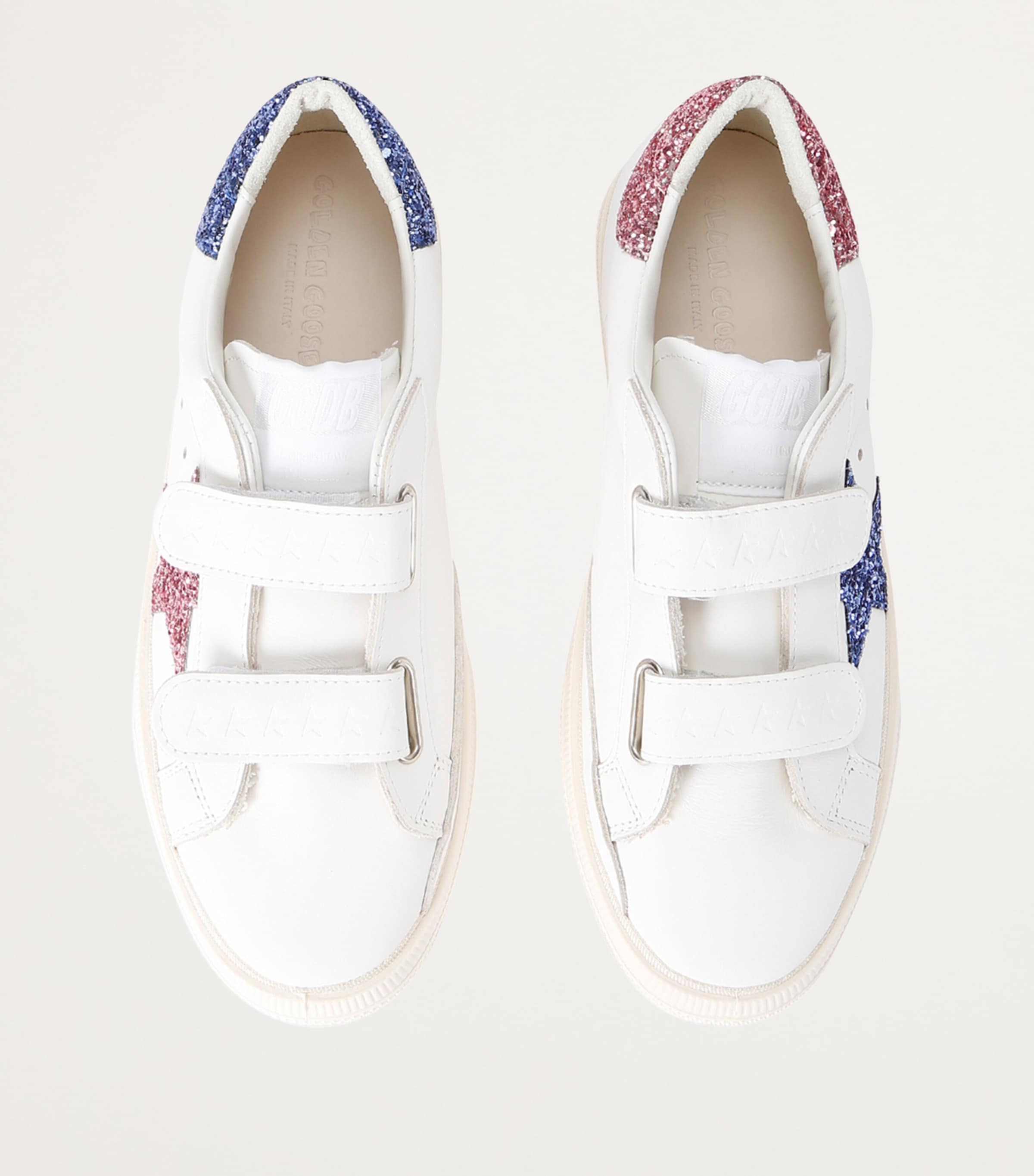 Leather May School Sneakers WHITE/NAVY Image 4