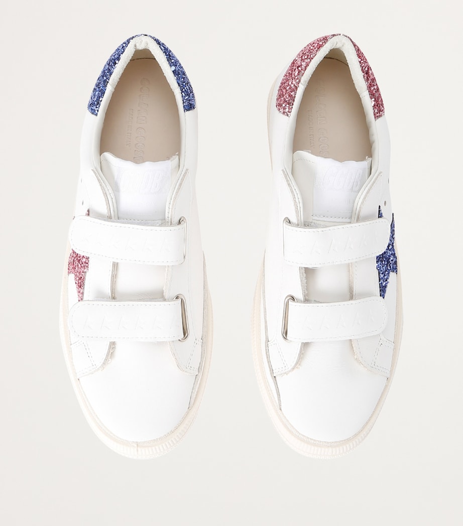 Leather May School Sneakers WHITE/NAVY Image 4
