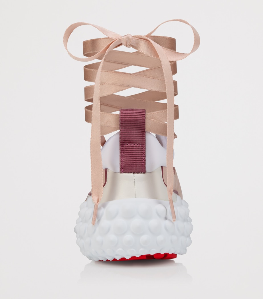 Christian Louboutin Mara Suede-Trim Lace-Up Sneakers Image 4