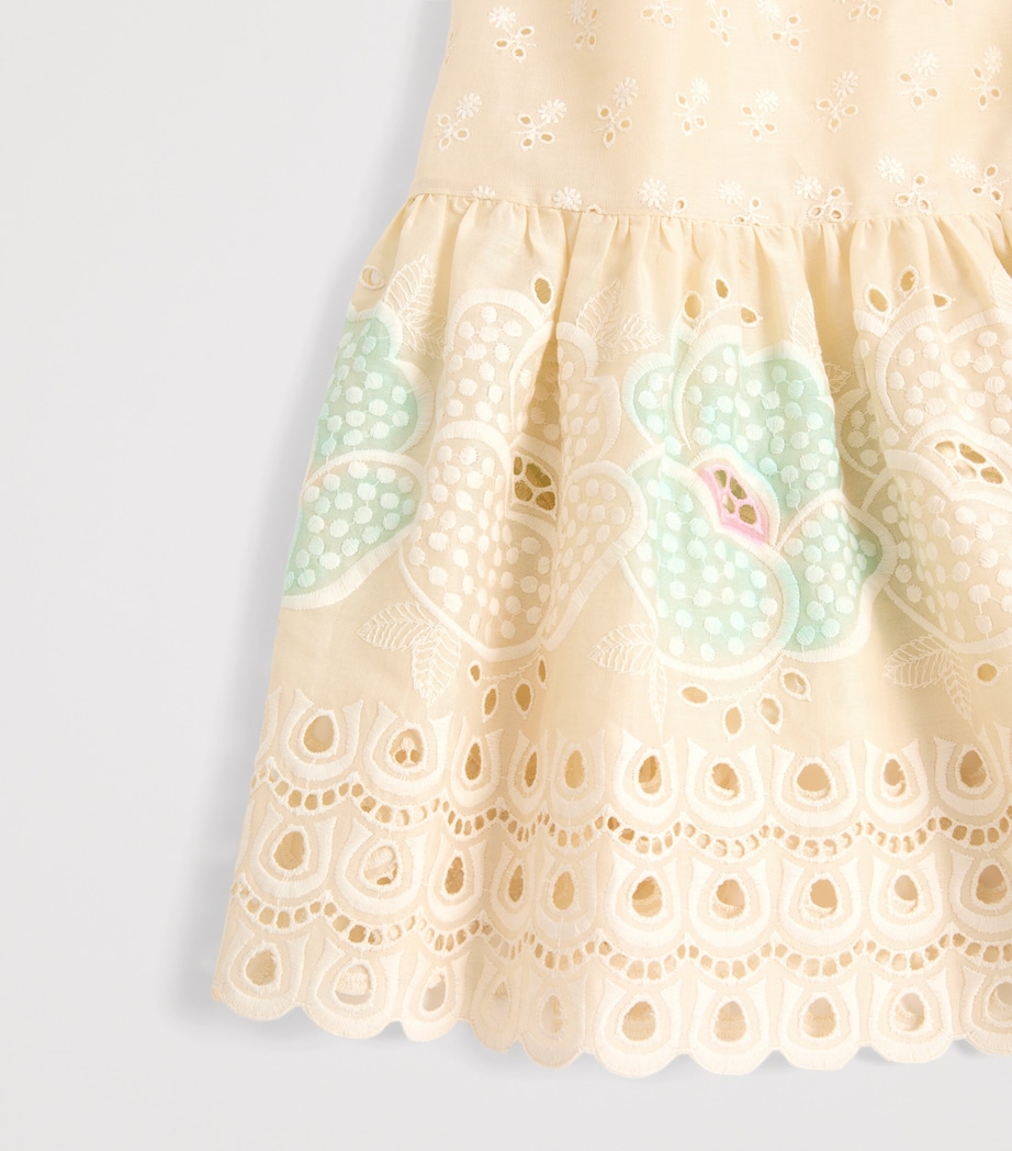 Valentino Womens Cotton Floral Midi Dress Image 8