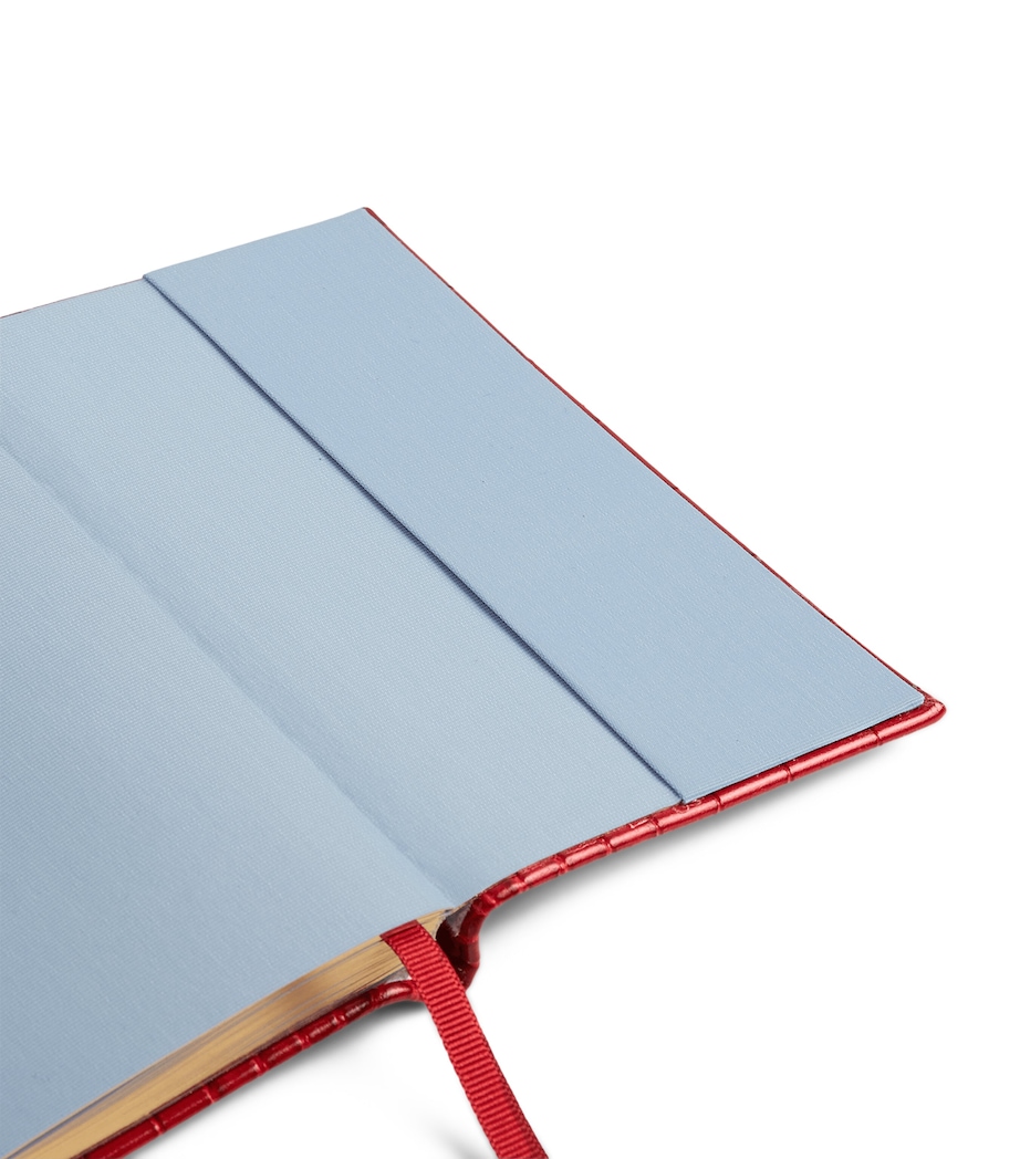 Croc-Embossed Mara Leather Panama 2026 Diary RED Image 4