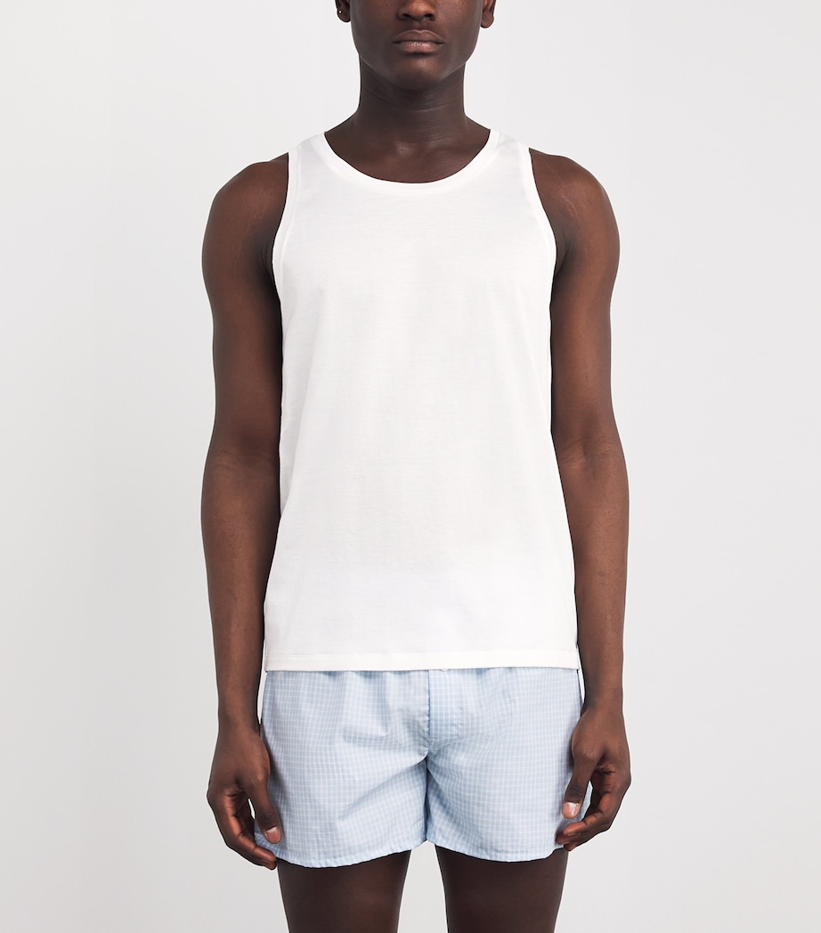 Cotton Sporty Vest 0101 WHITE Image 3