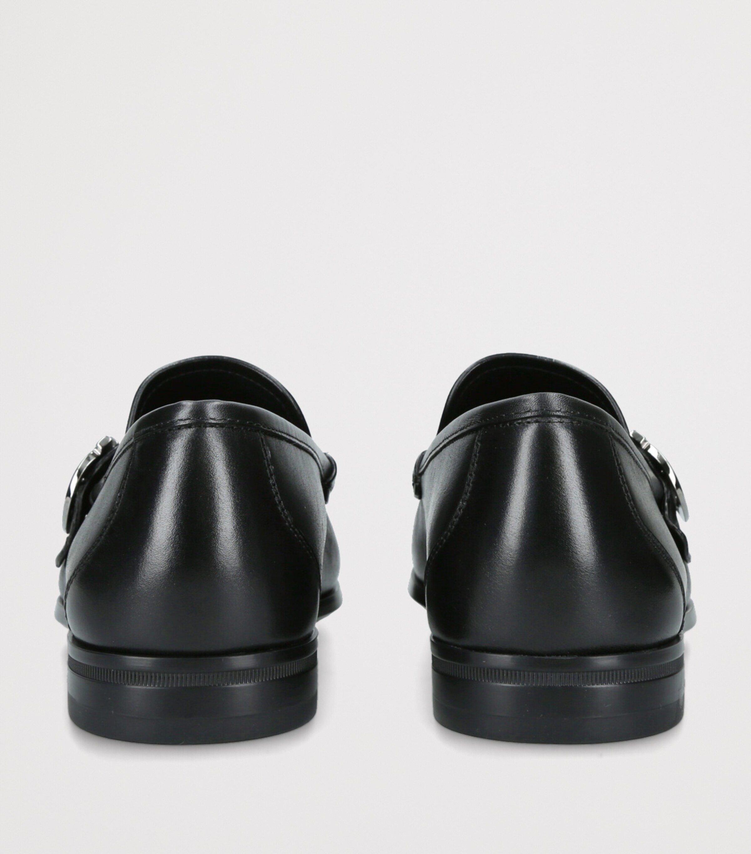 Salvatore Ferragamo Black Leather Caspian Loafers | Harrods US