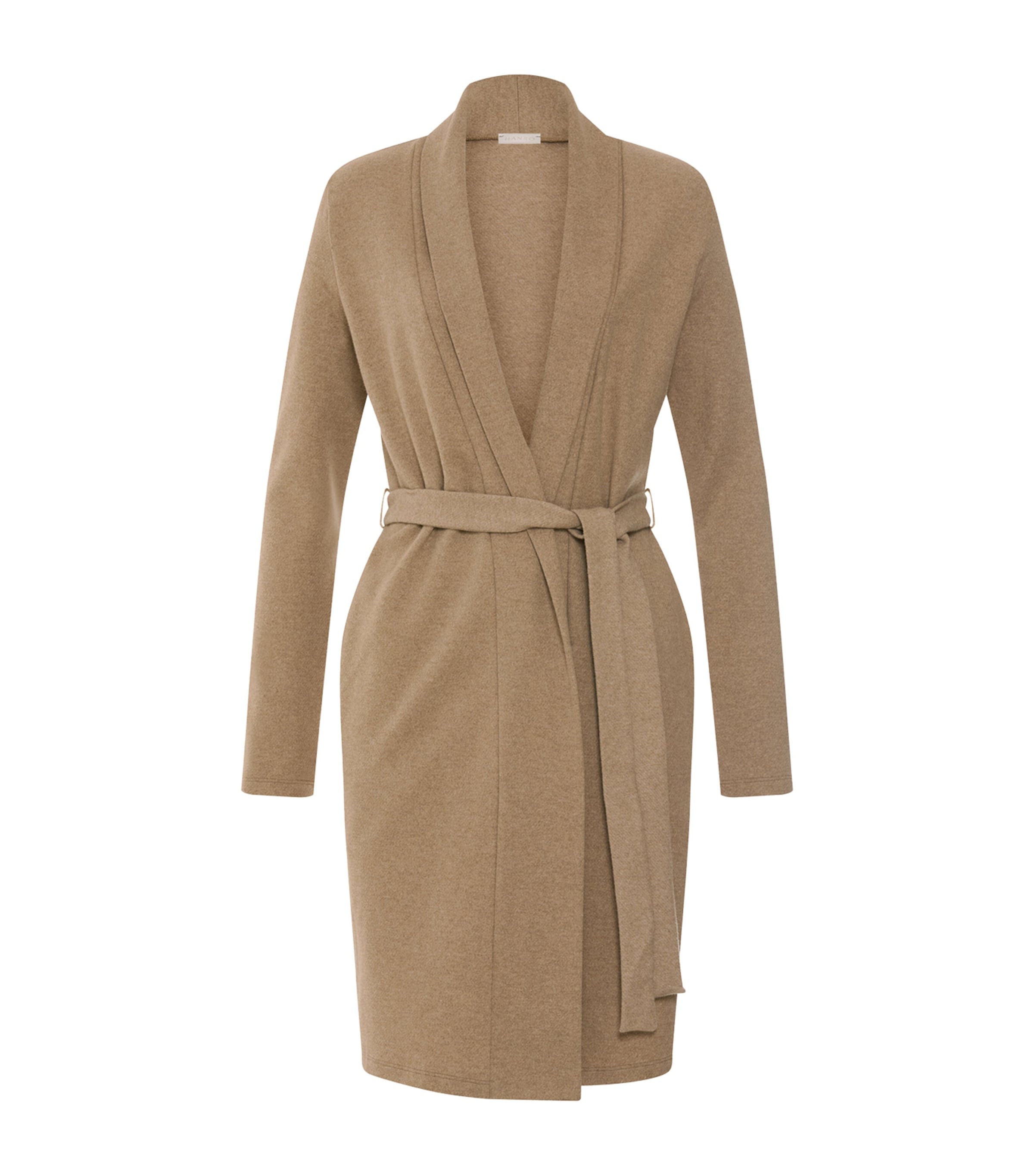 Hanro Cotton-blend Robe In Brown