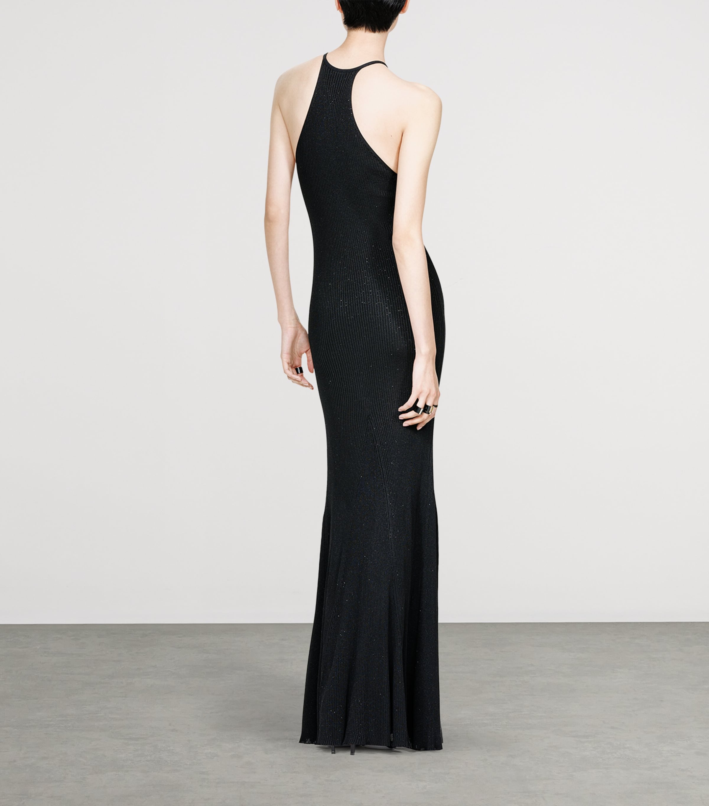 TOM FORD Womens Rib-Knit Micro Sequin Maxi Dress Naa Image 4