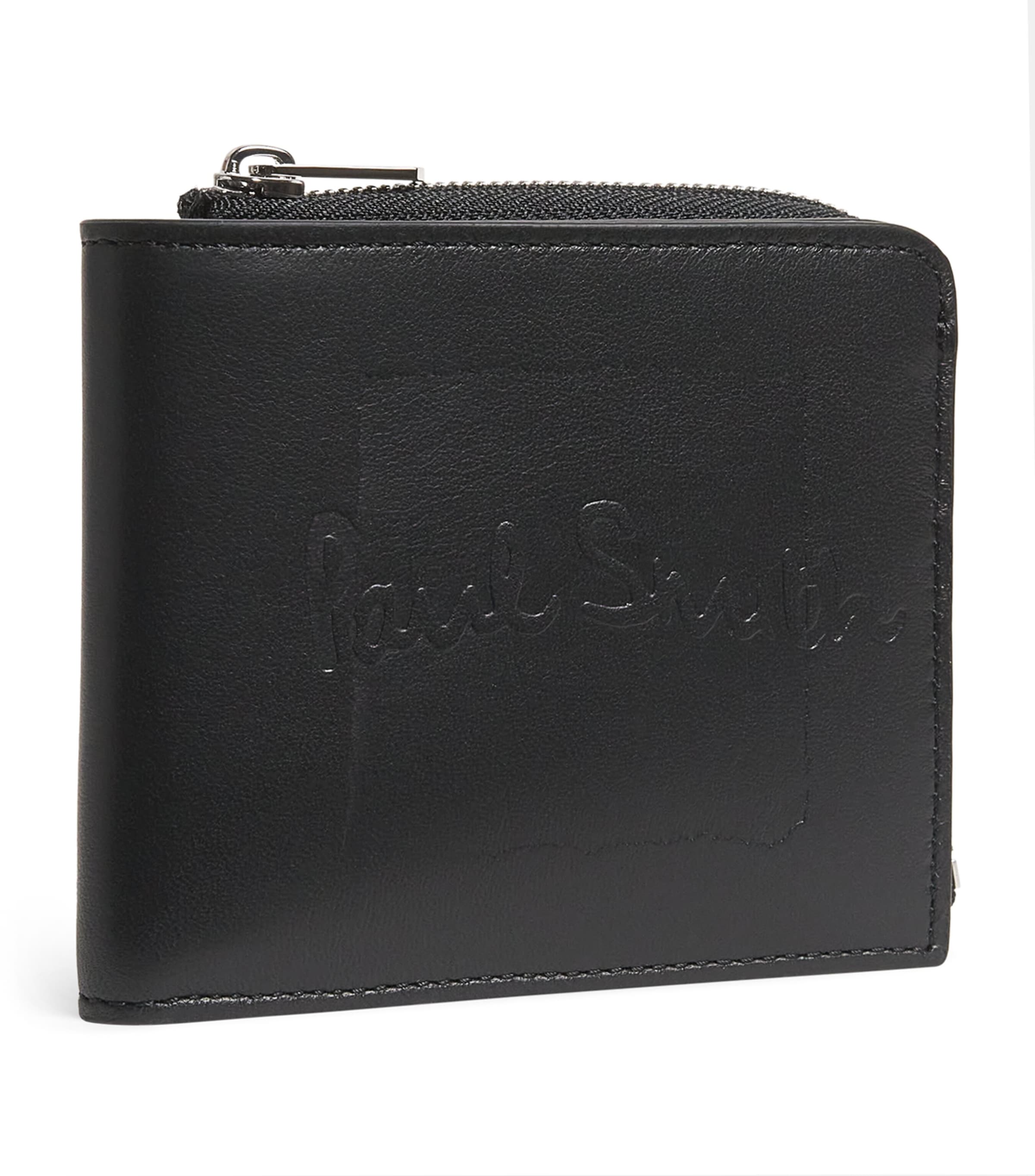 Paul Smith Leather Signature Stripe Bifold Wallet In Black