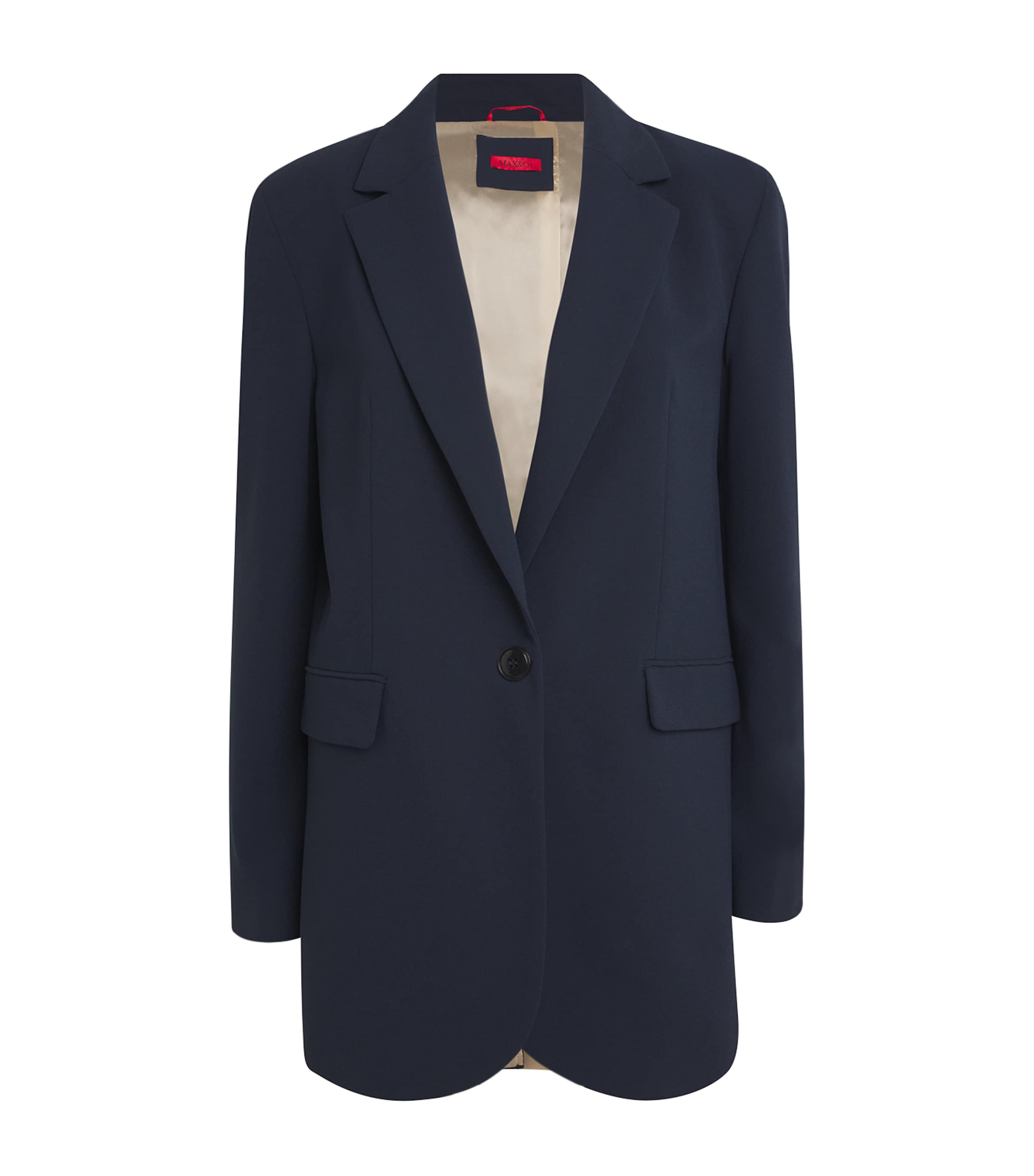 Max & Co Single-breasted Blazer In Blue