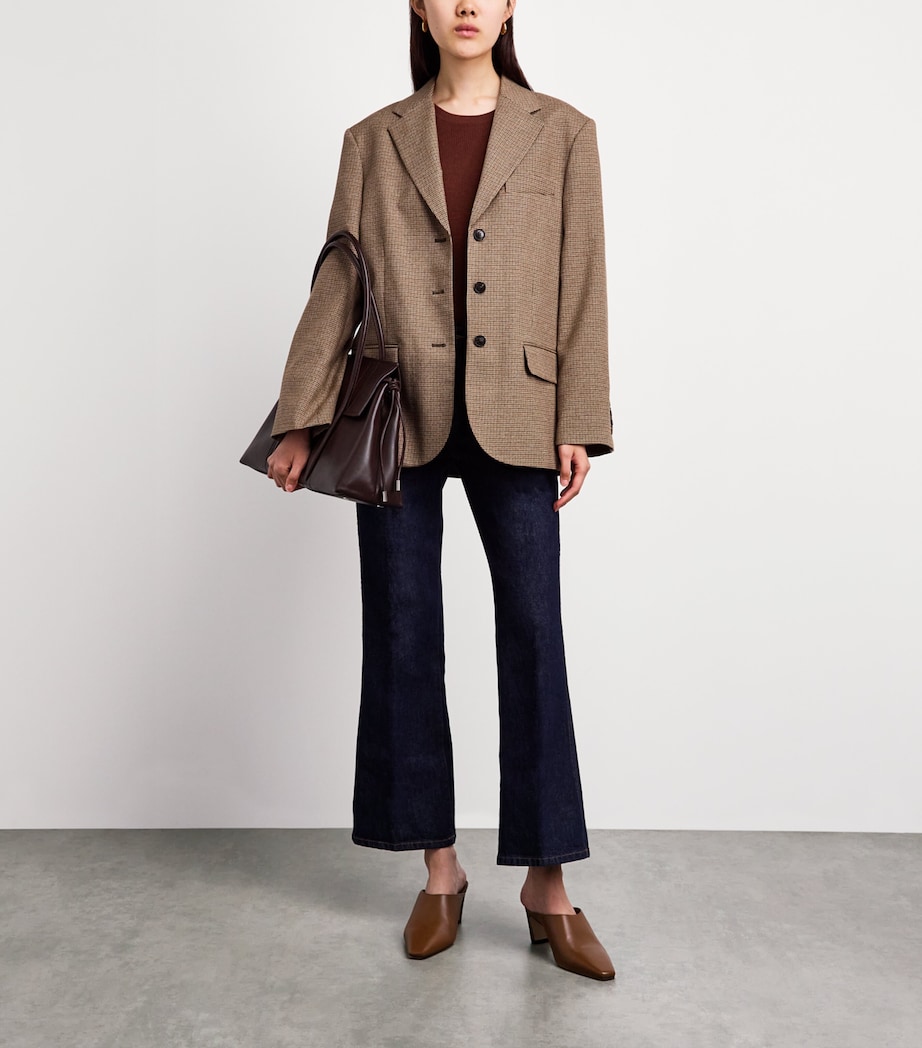 ME+EM Womens Oversized Heritage Icon Blazer Pecan Brown Multi Image 2