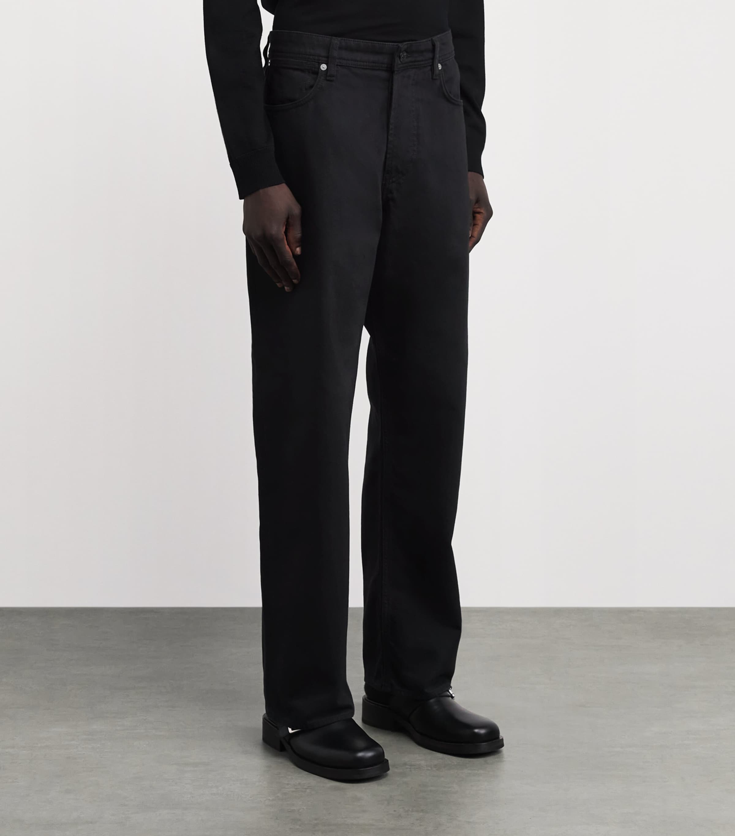 Stone Island Mens Light Bull Loose-Fit Jeans Image 4