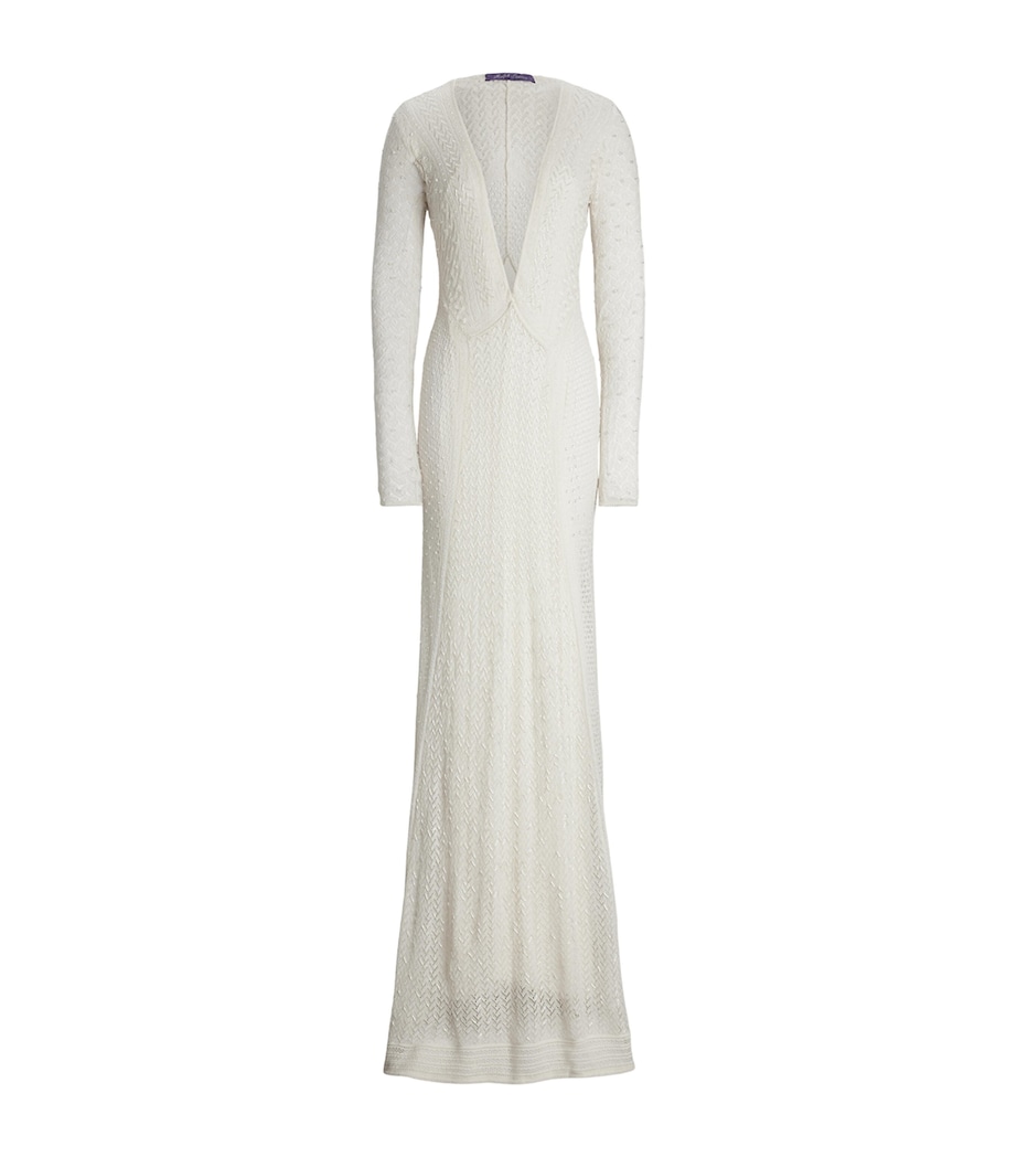 Silk-Cashmere Embellished Dress LUX CREAM Image 1