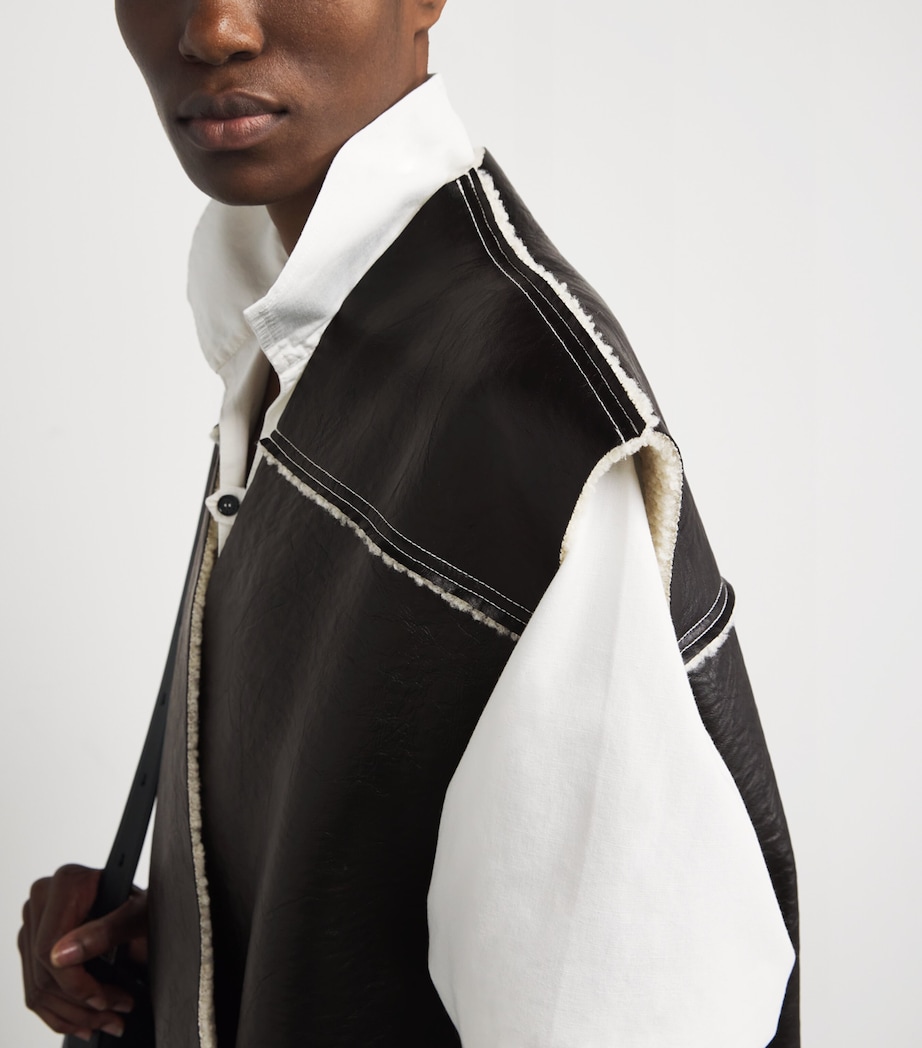 Reversible Oswald Long Vest DBLK BLACK Image 7