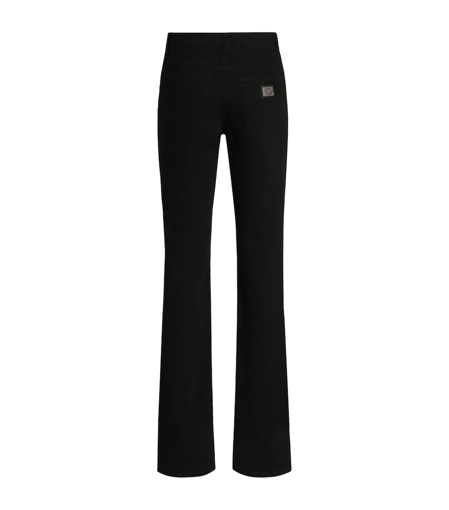 Dolce&Gabbana Womens Flared Jeans Combined Col Image 2