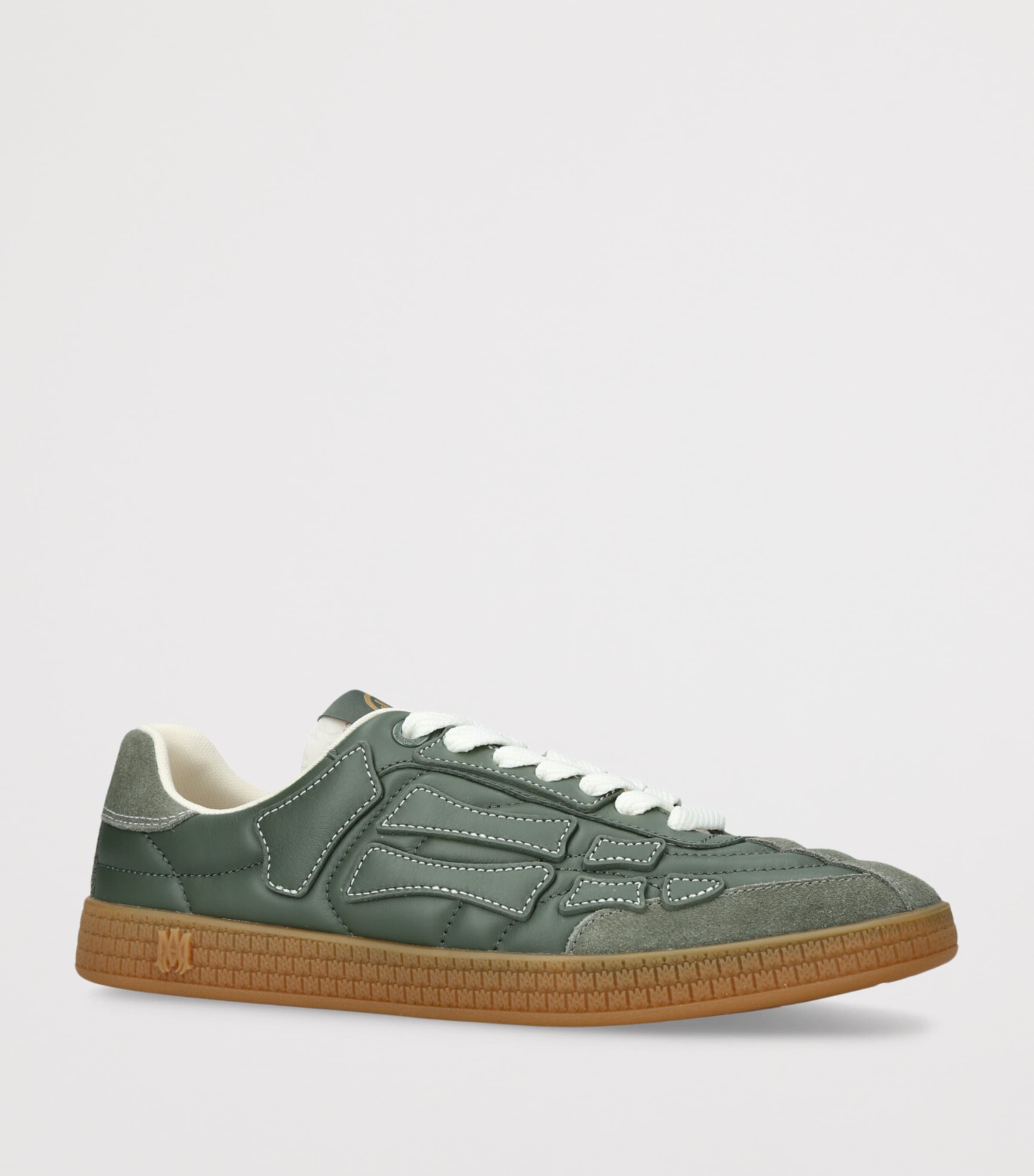 AMIRI Leather Pacific Football Sneakers Mid Green Image 3