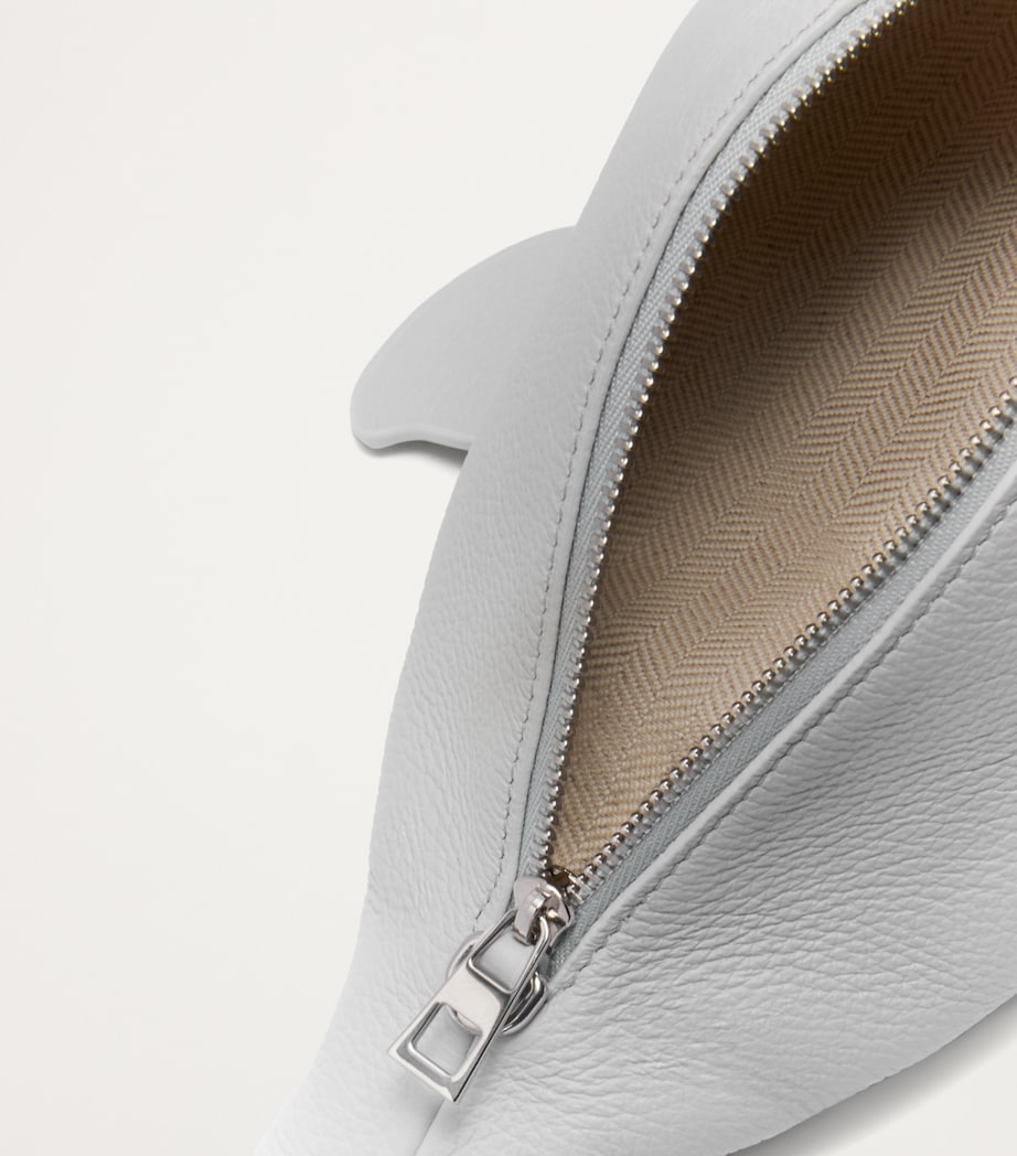 LOEWE Leather Whale Clutch Bag Slate Grey Image 4