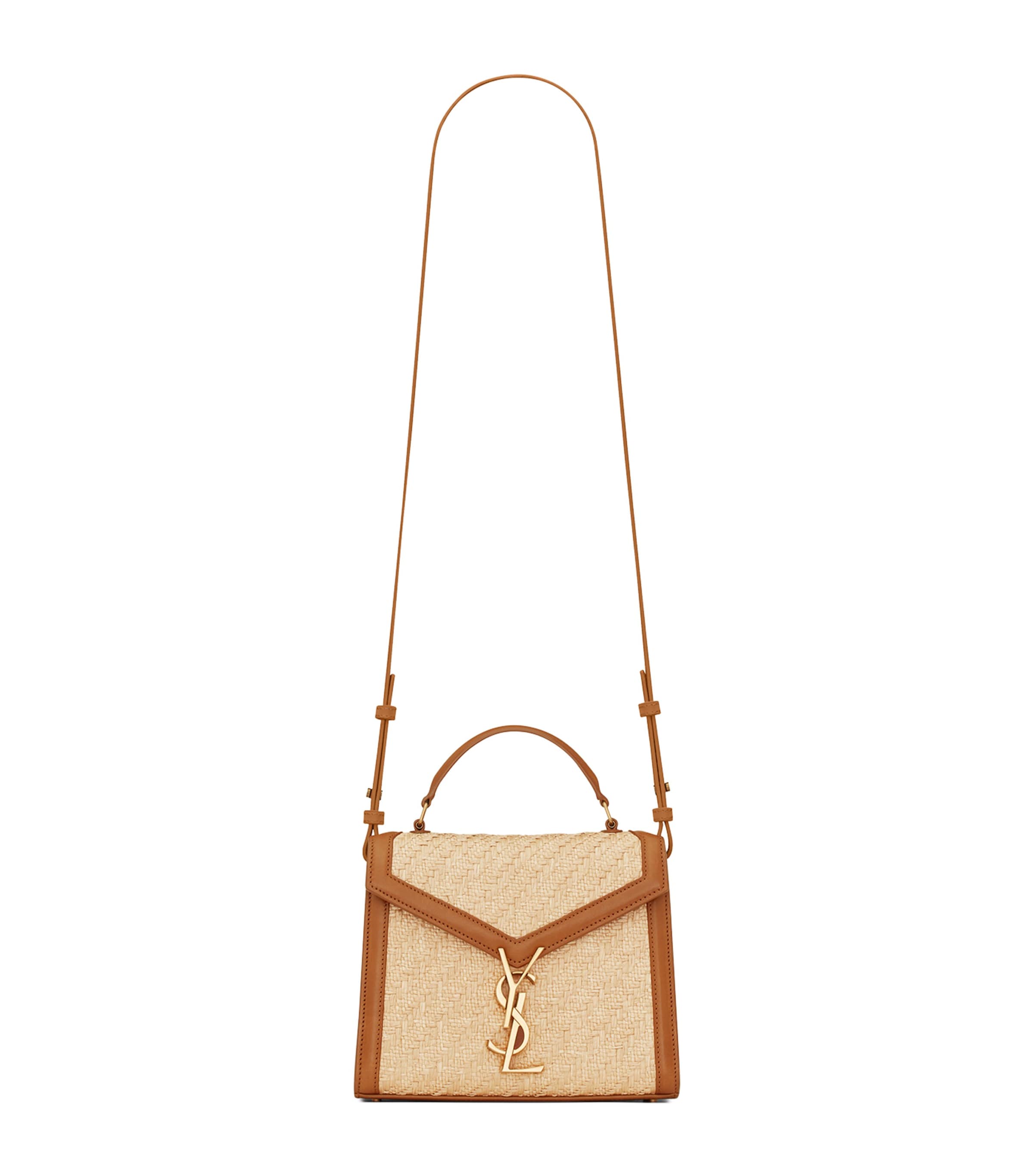 Saint Laurent Mini Cassandra Shoulder Bag In Nude
