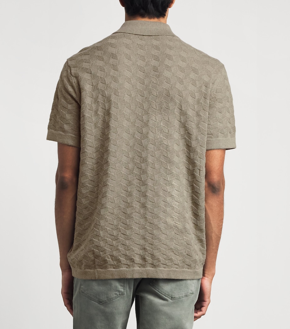 PAIGE Mens Cotton-Linen Mendez Shirt Dried Lemongrass Image 5