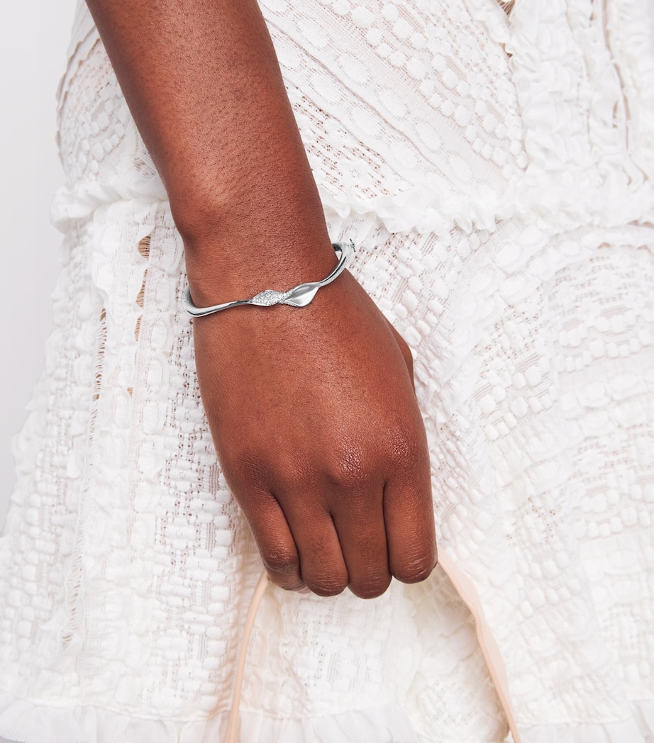 White Gold and Diamond Secret Garden Gloria Cuff WHITE GOLD Image 2